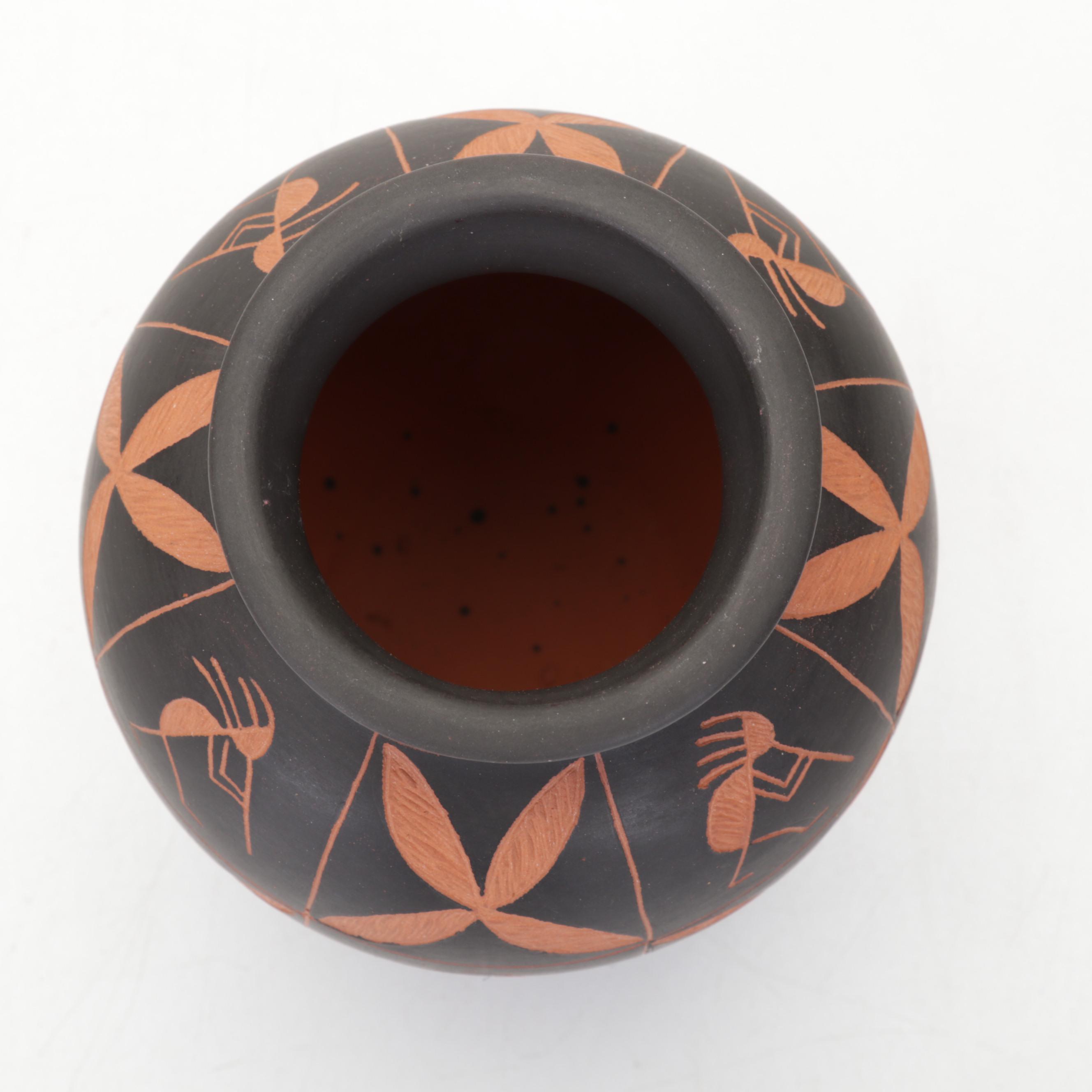 Artist Signed Acoma and Jemez Pueblo Polychrome Pottery Vases