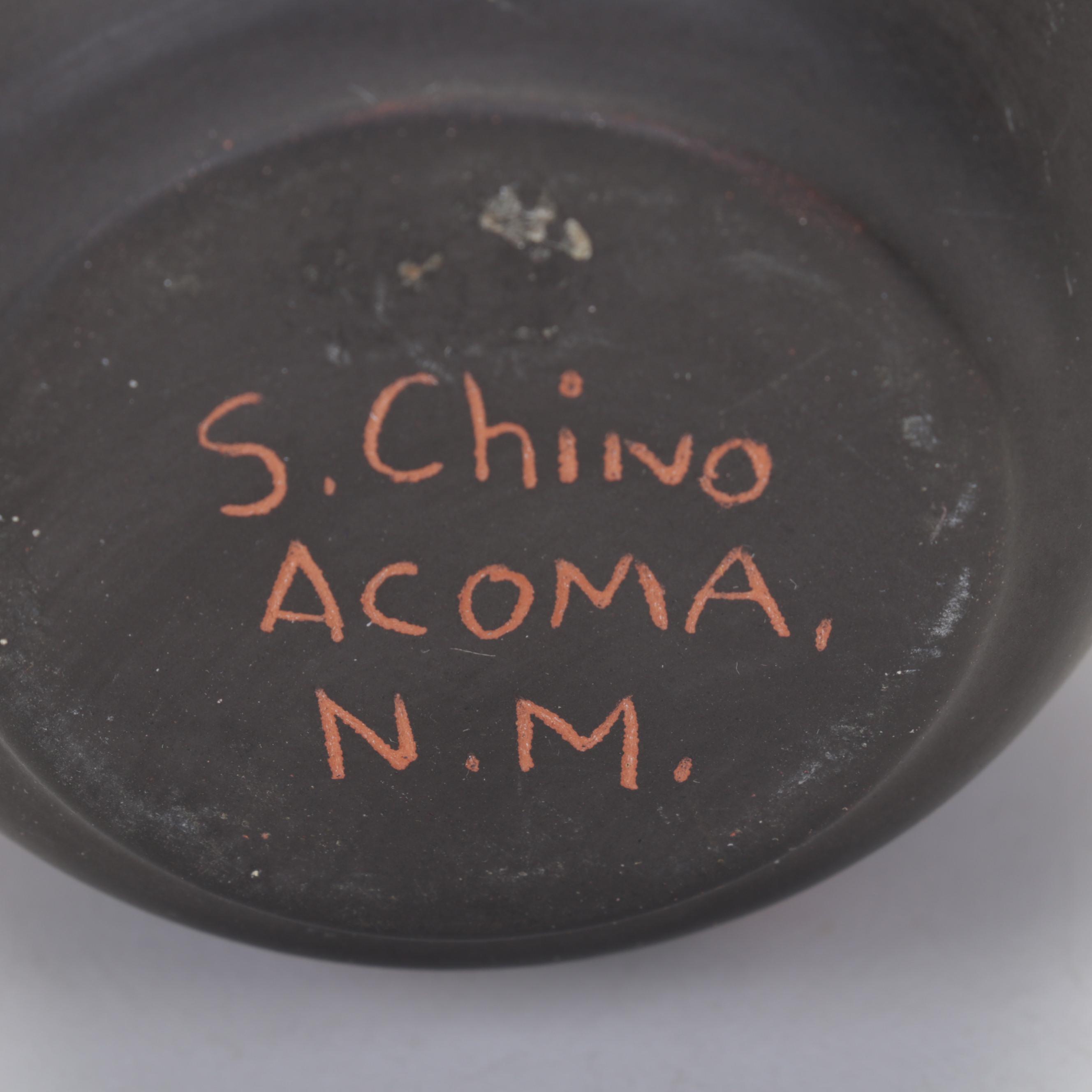 Artist Signed Acoma and Jemez Pueblo Polychrome Pottery Vases