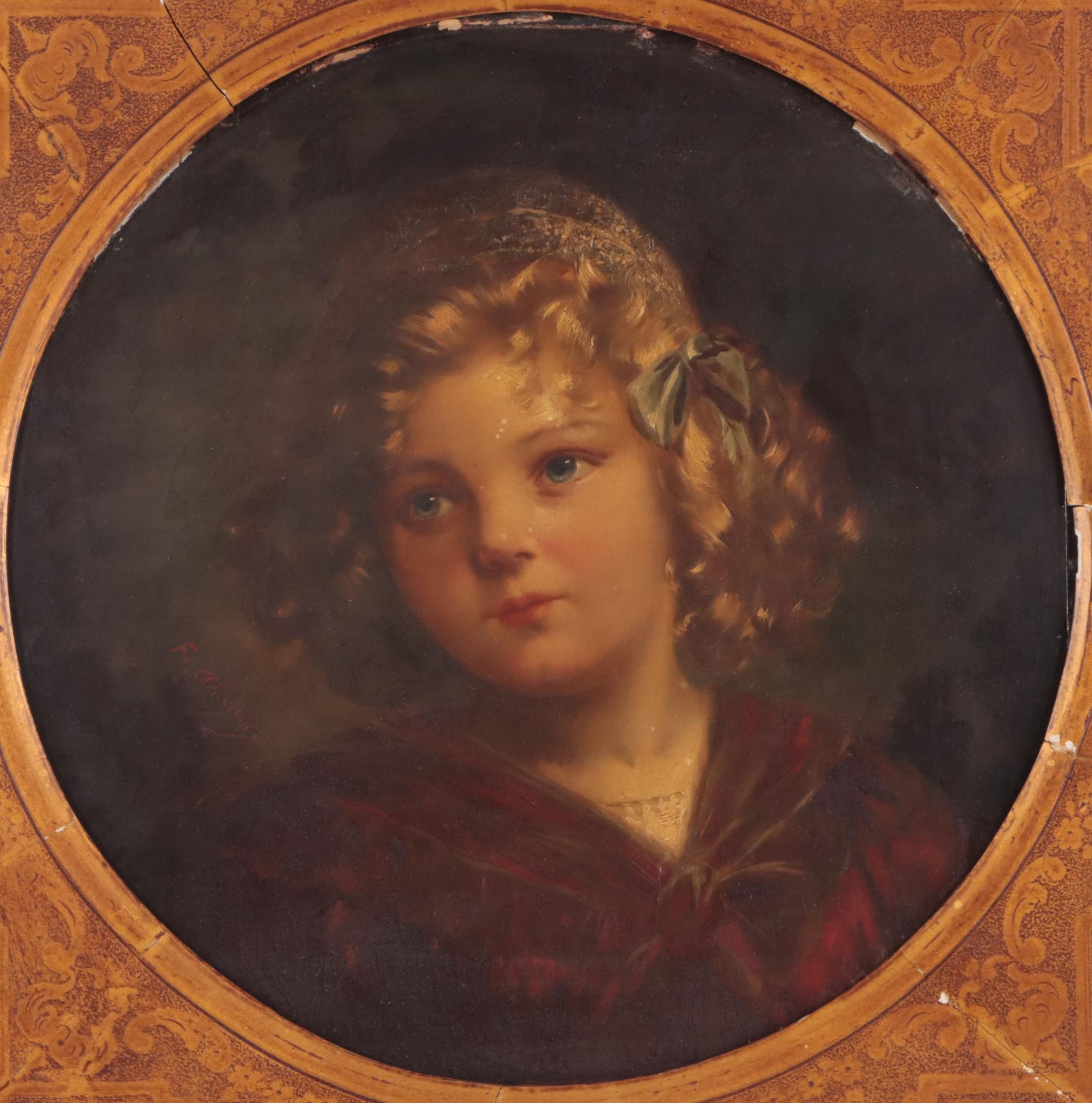 Fr. Ahrendt Portrait Oil Painting of Child "Angelica"