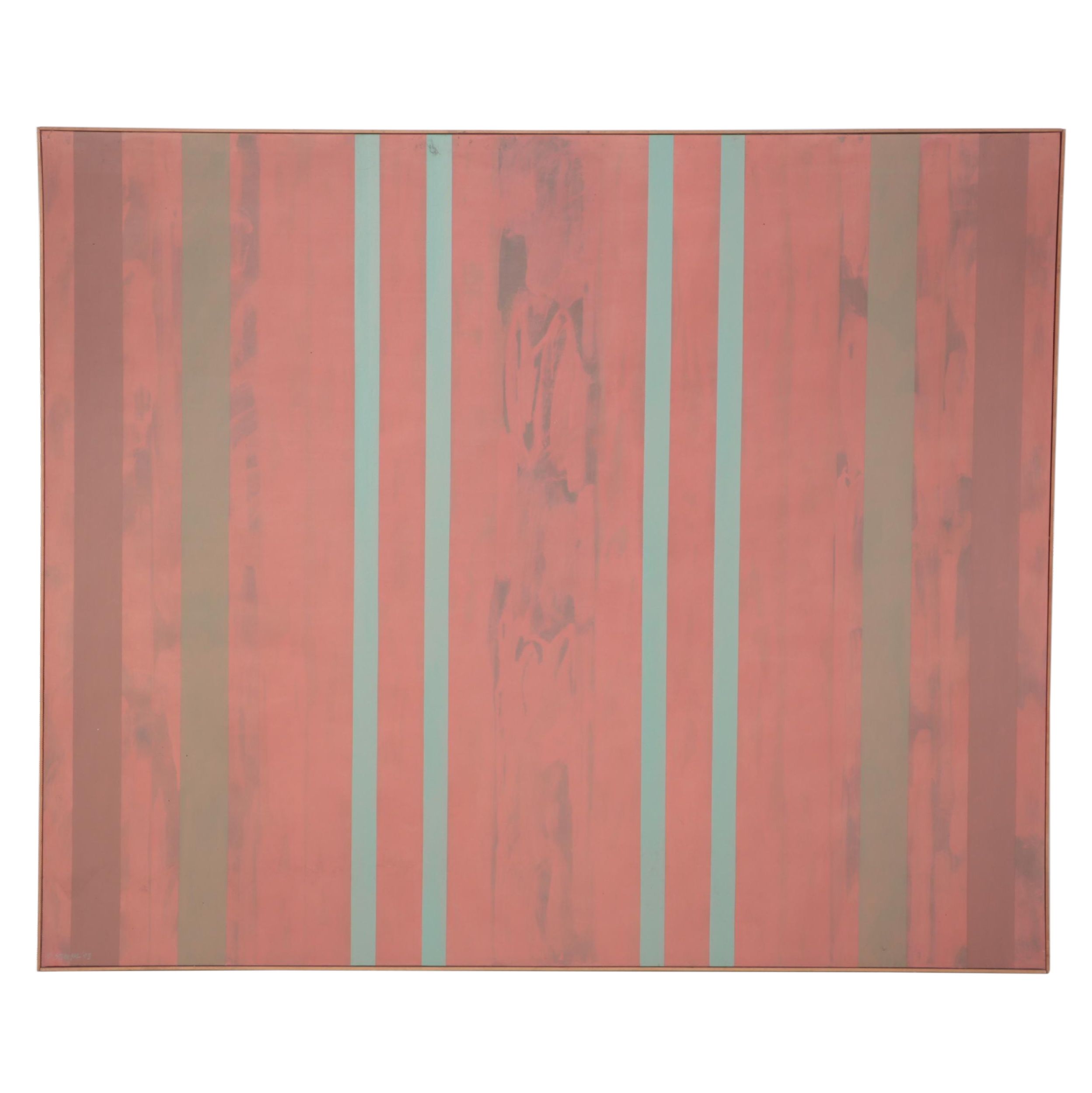 Walter Stomps Large-Scale Oil Painting "The Naked Earth," 1973