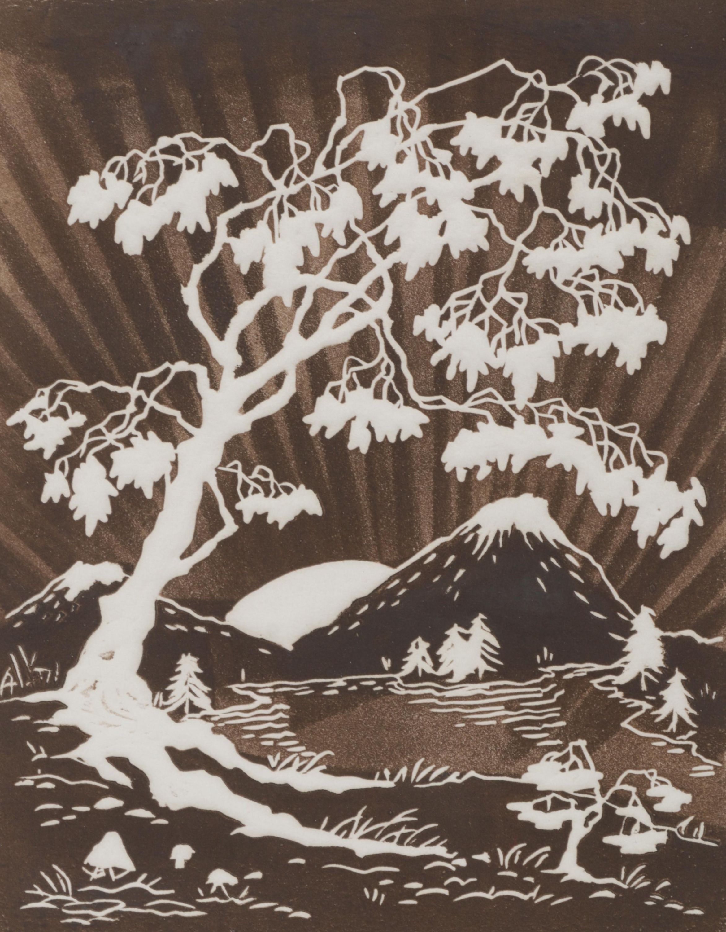 Al Kaufman Embossed Etching "Sunrise Valley," Circa 1980