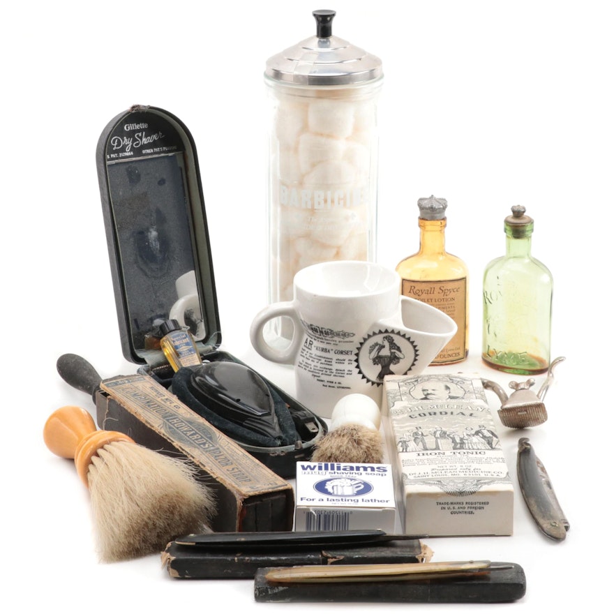 Barbicide, Royall Lyme with Other Razors, Bottles and More Grooming Tools