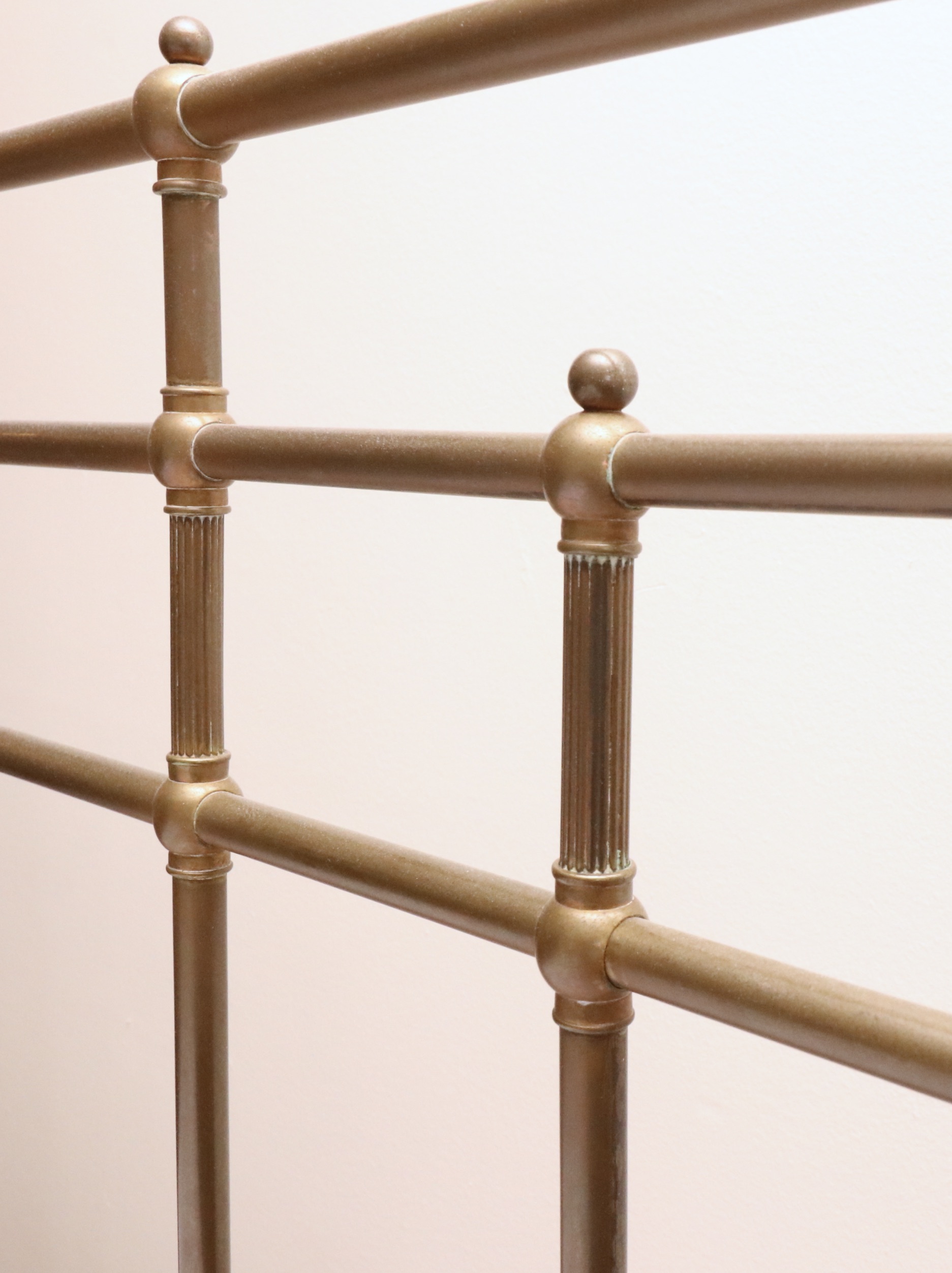 Brass Full Size Poster Bed with Dragon Motif, Early 20th Century