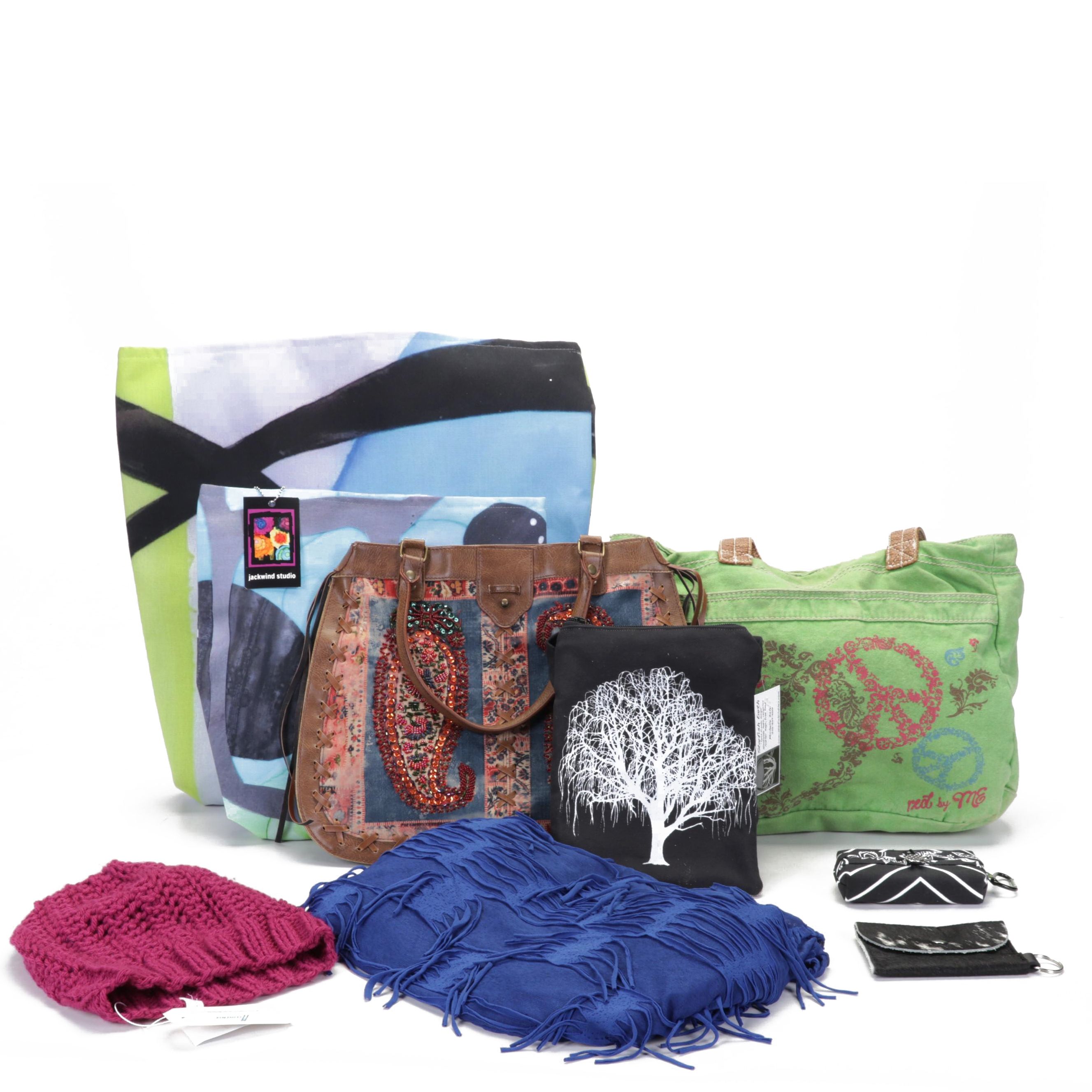 Jackwind Studio Tote Bags, Starfish Earth Handmade Tree Motif Bag, and More