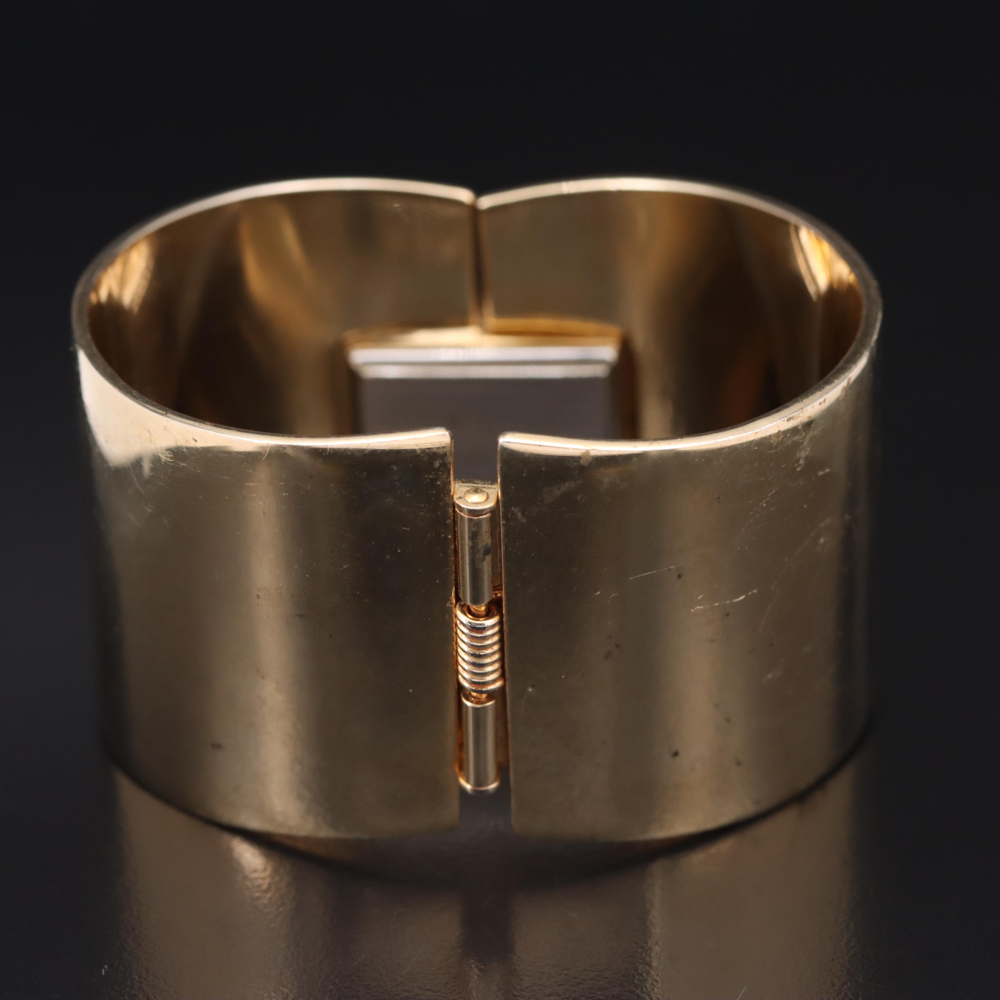 Marcel Boucher Stem-Wind Cuff Watch