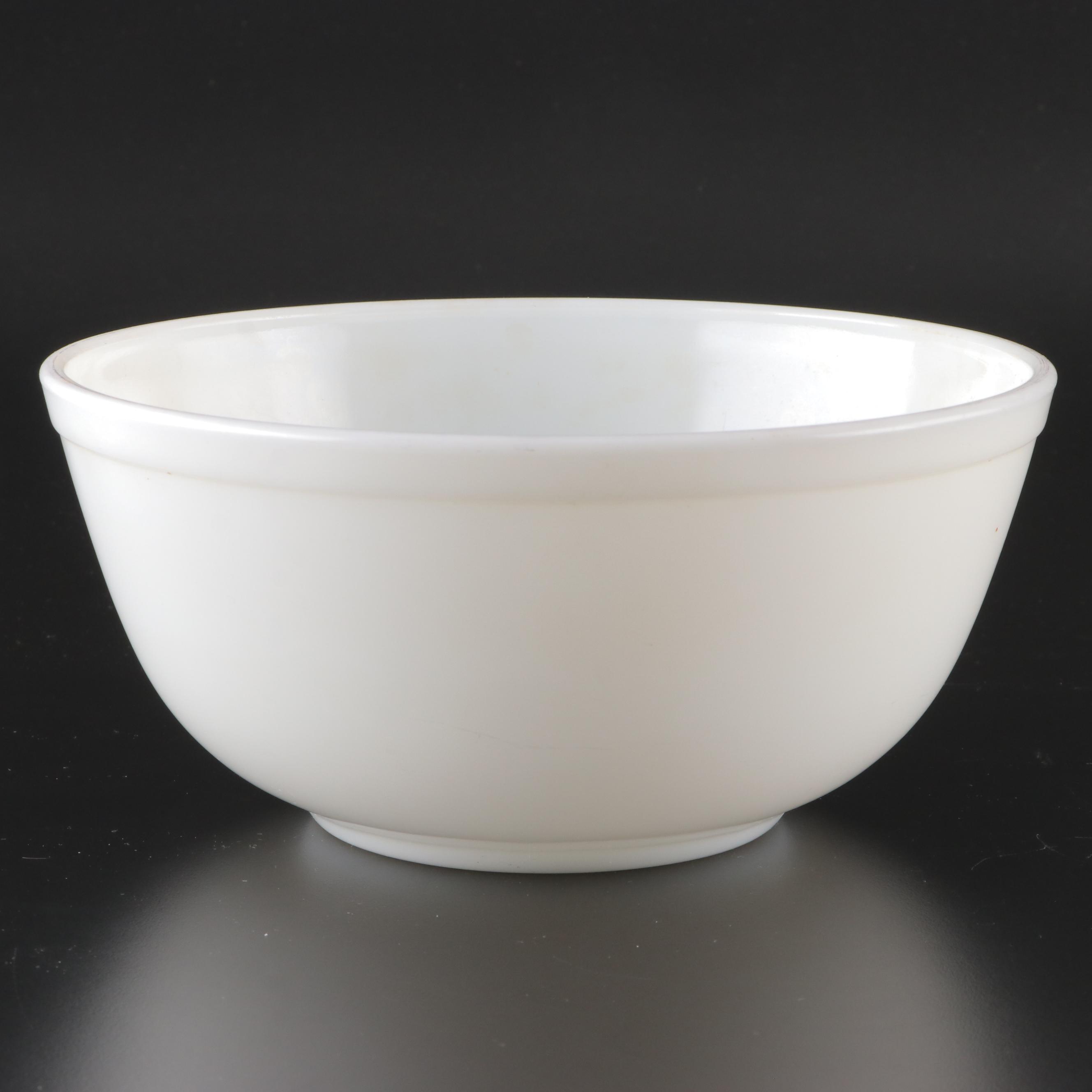 Pyrex "Primary Colors" Mixing Bowls and "Snowflake" Divided Casserole