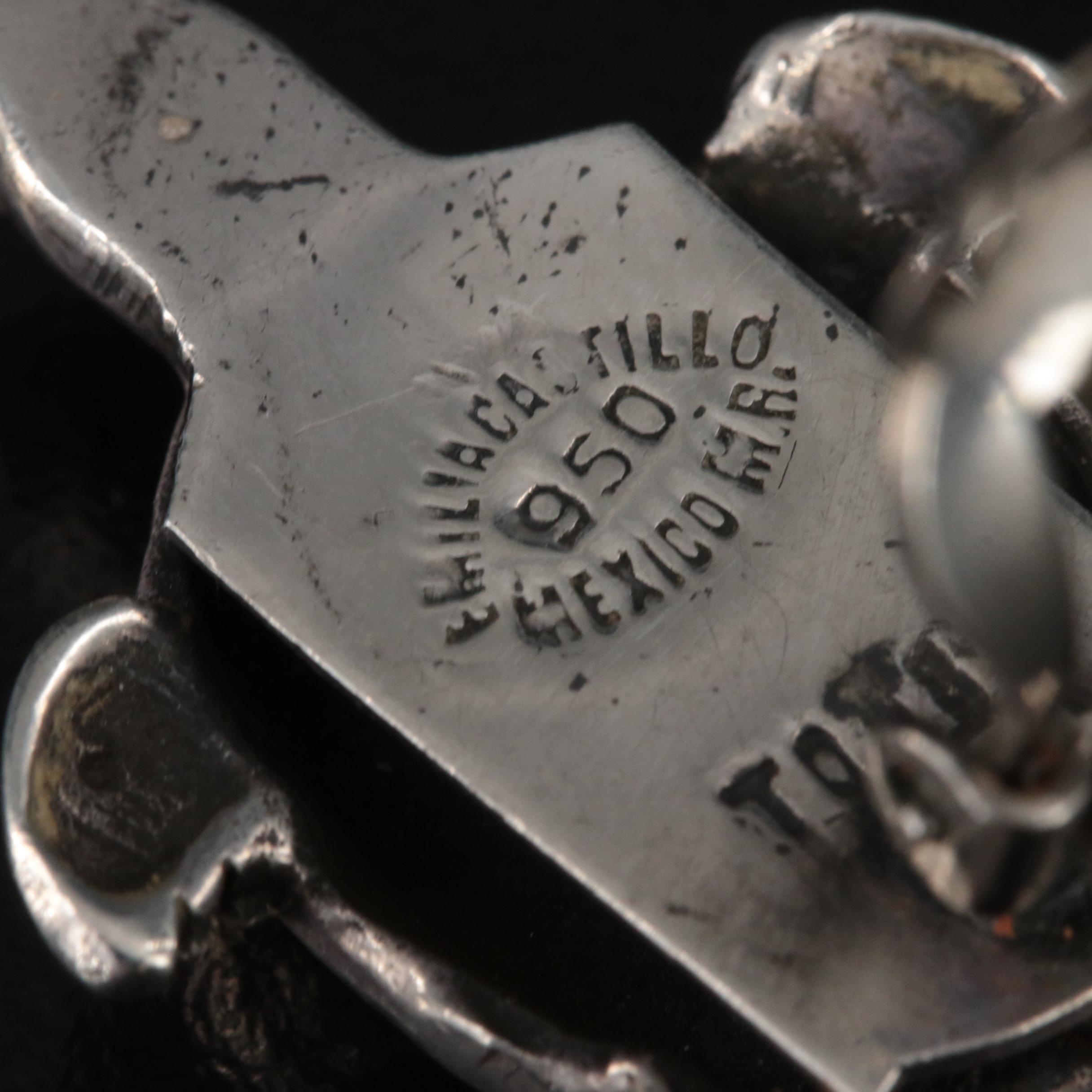 Emilia Castillo 950 Silver Turtle Earrings