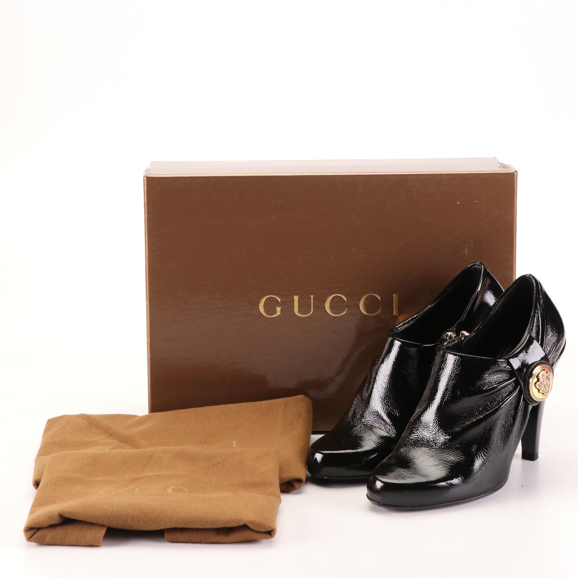 Gucci Hysteria Ankle Booties in Patent Leather