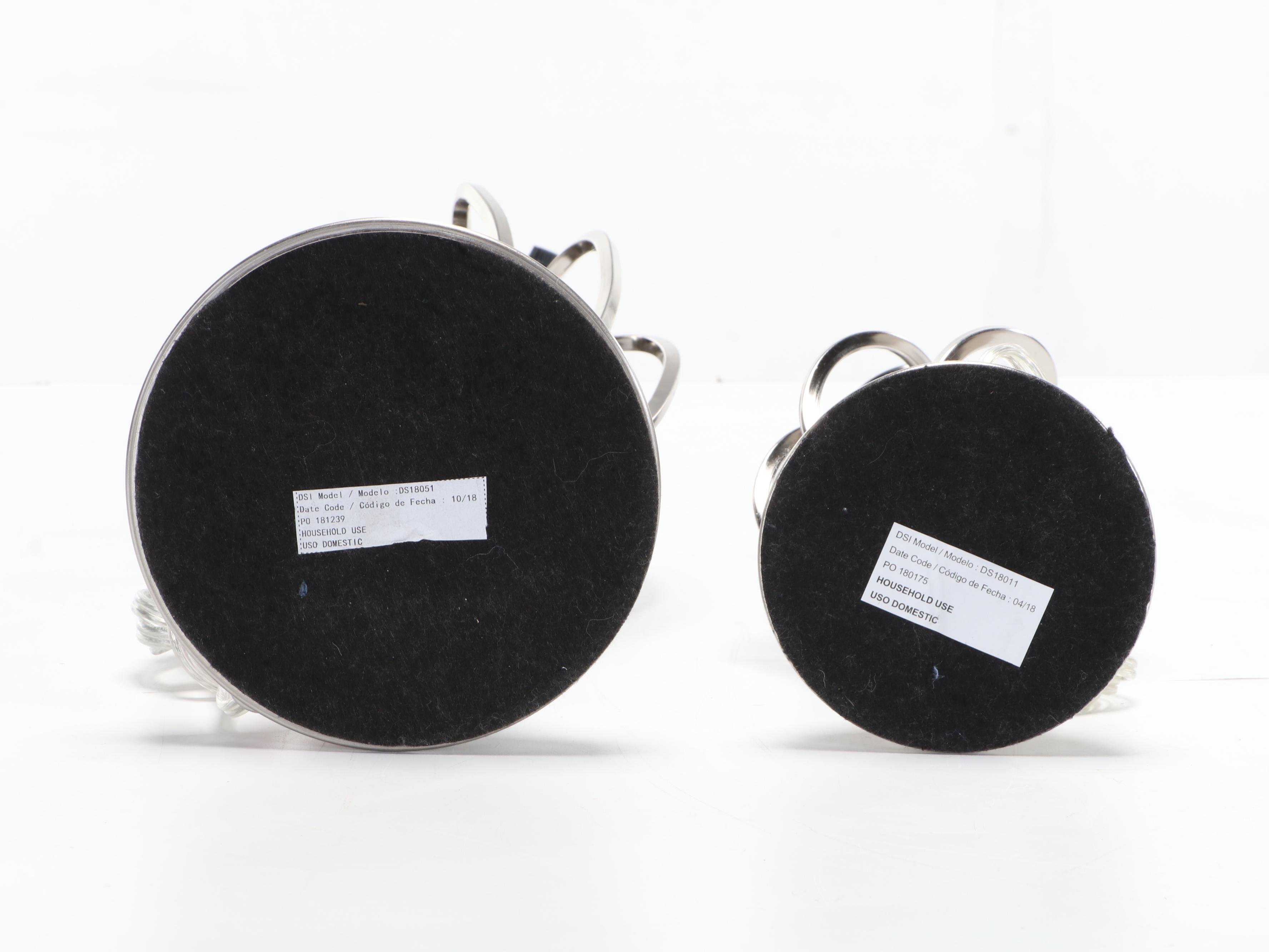 Modern Style Silver Finish Twisted Cage Metal Table Lamps, 2018