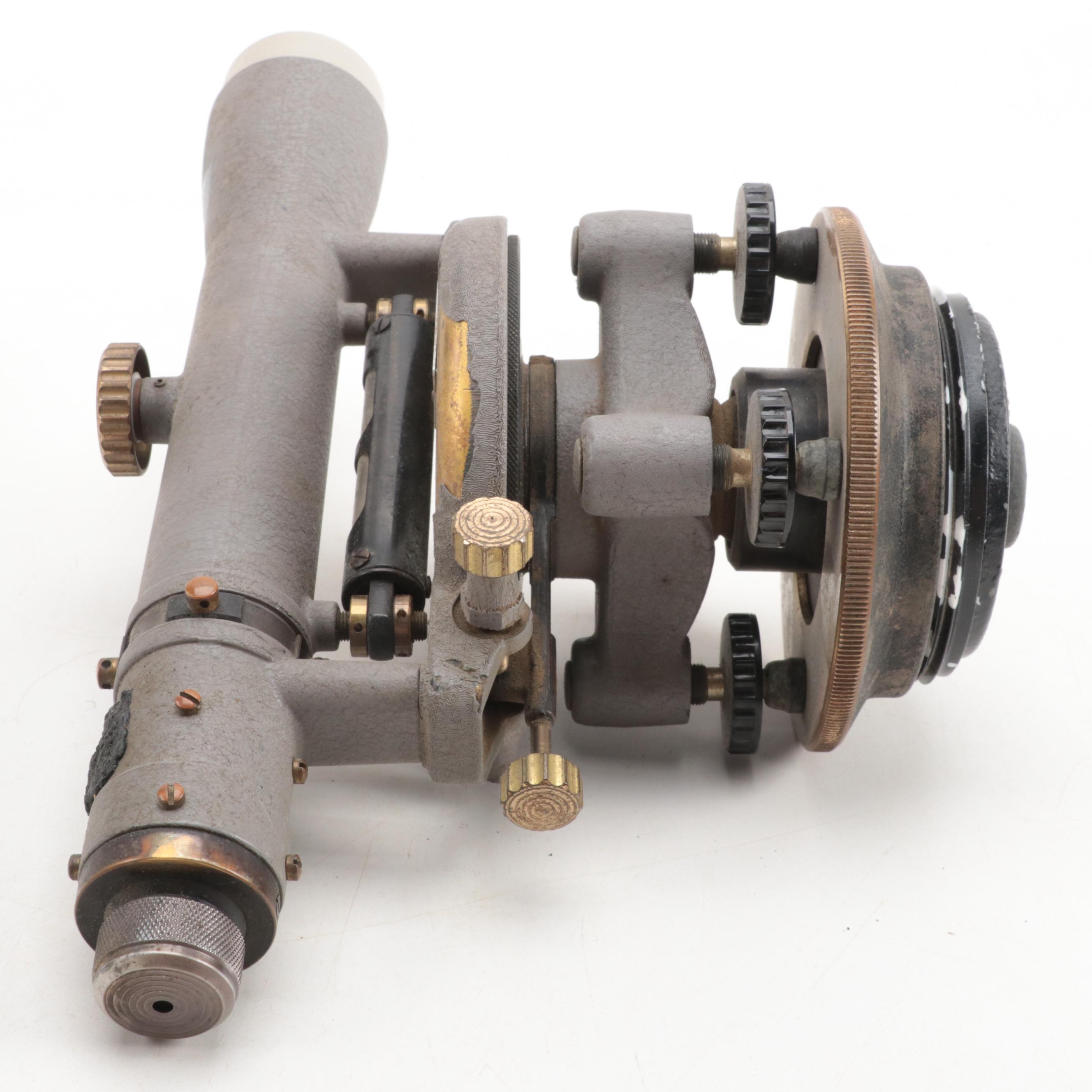 Craftsman Surveyor's Transit Telescope in Case, Mid-20th Century