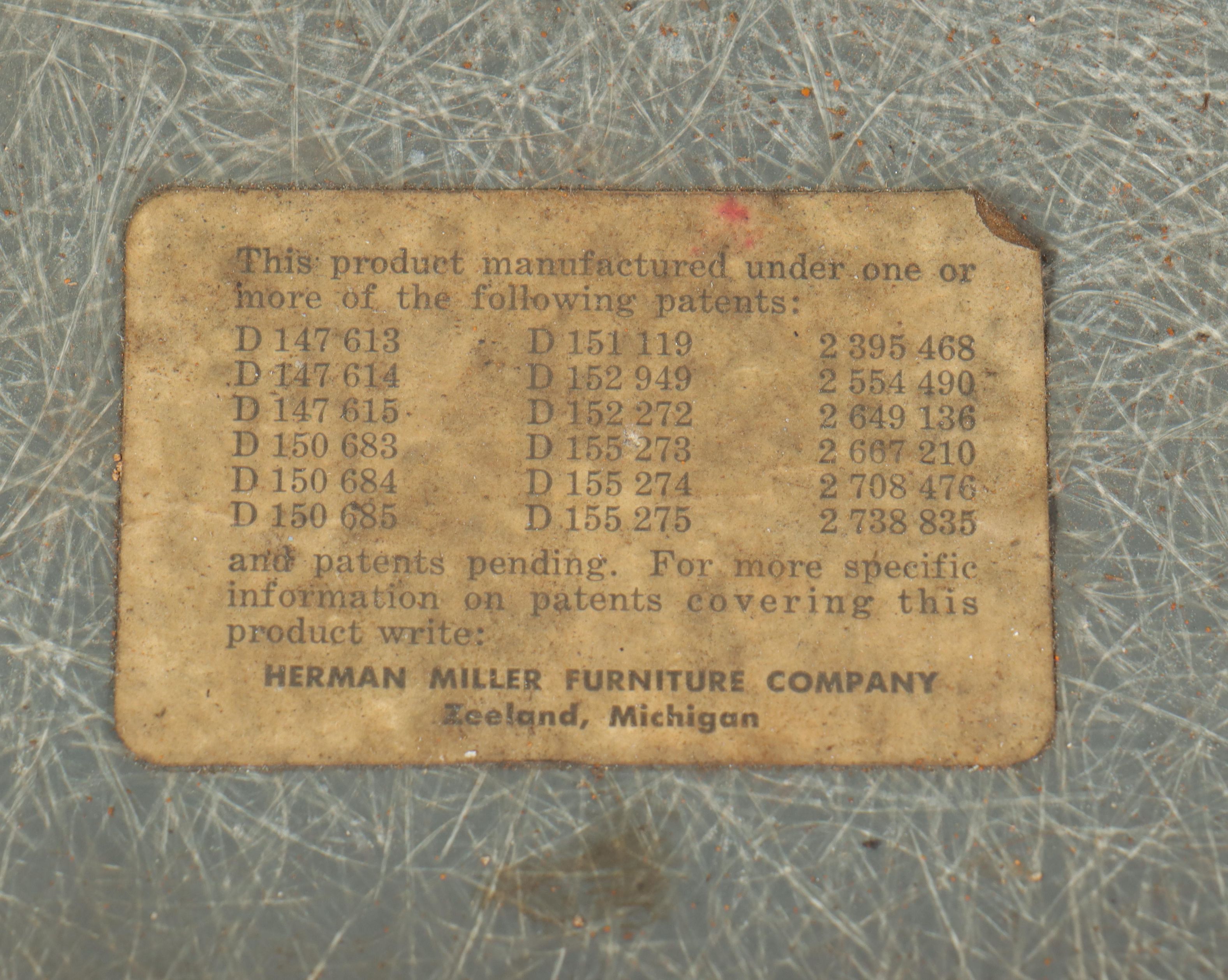 Three Herman Miller Fiberglass Shell Chairs, 1970s