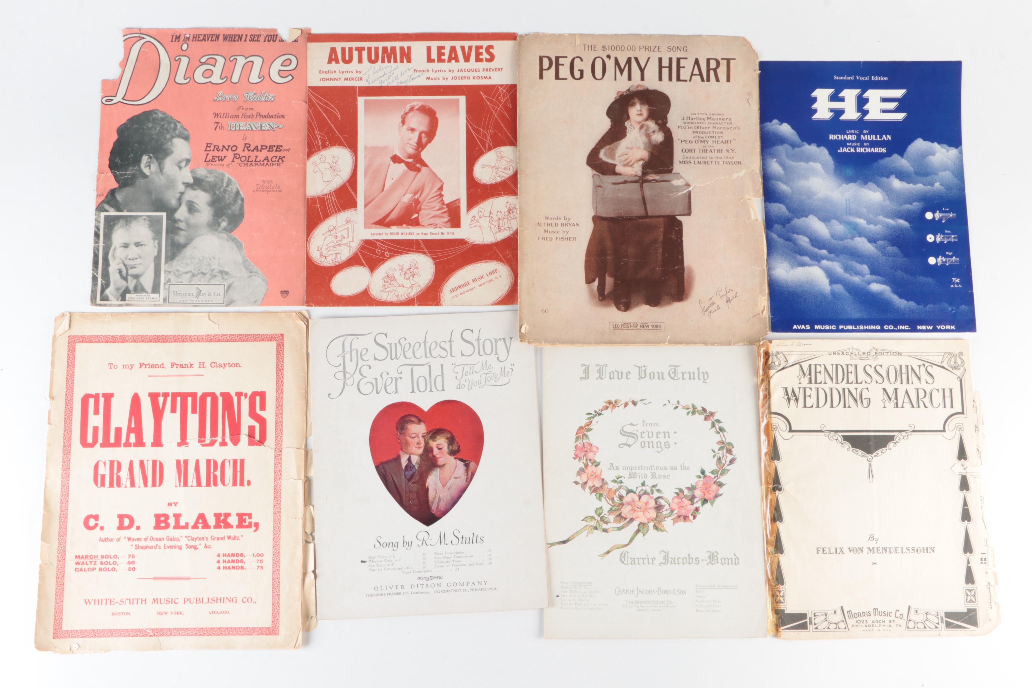 "The Song of the Seabees" and Other Sheet Music, Early to Mid-20th Century