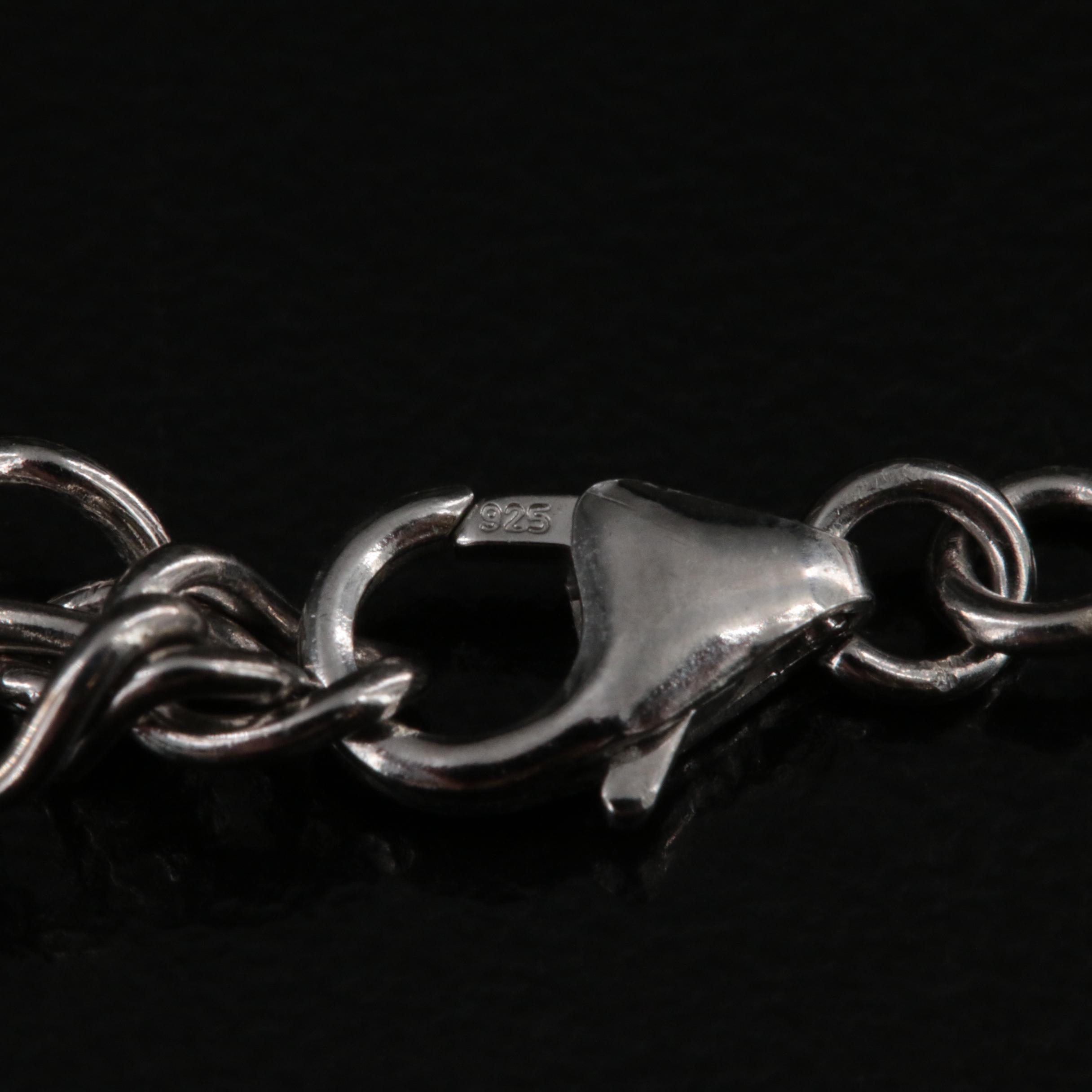 Sterling Opal Flower Necklace