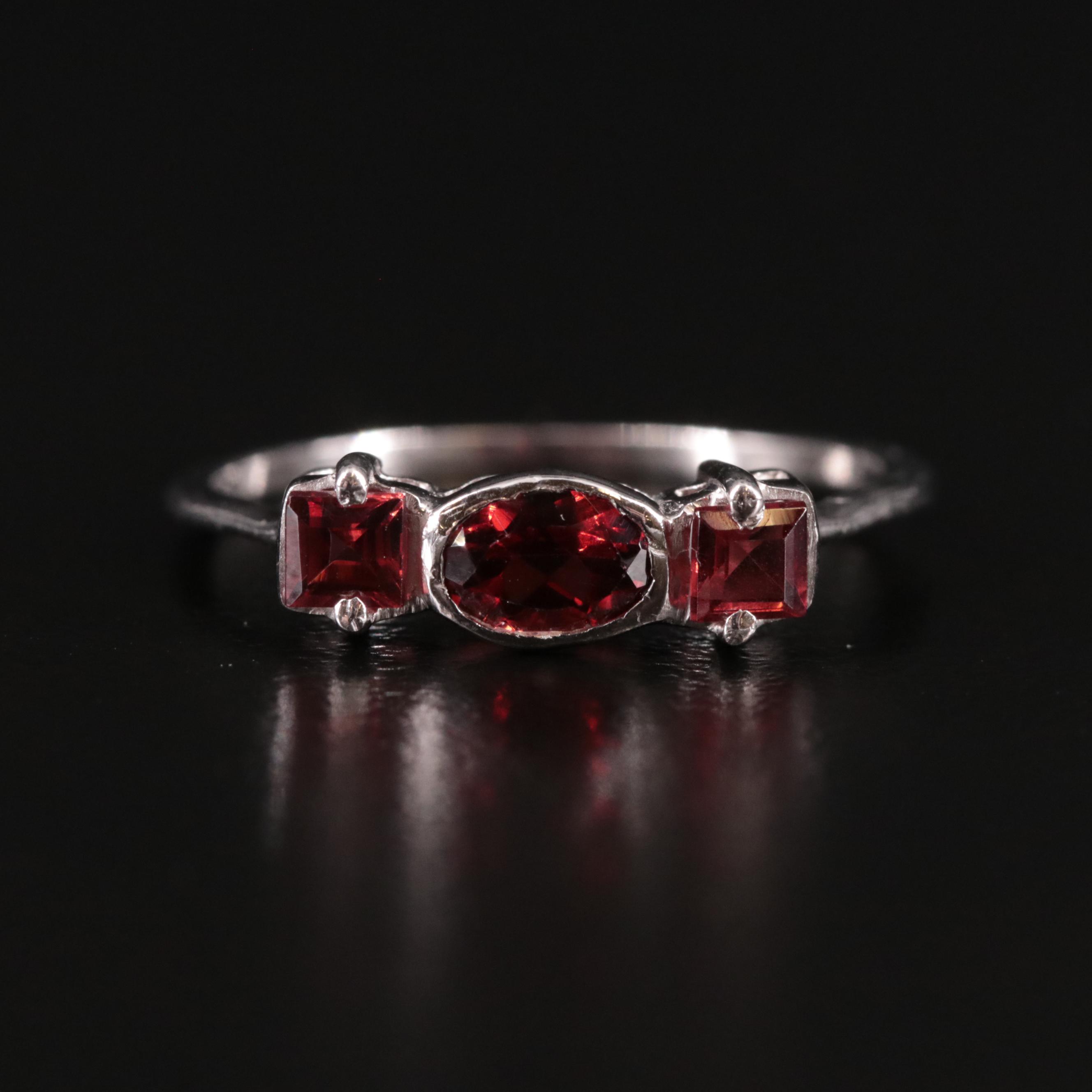 Sterling Garnet Ring