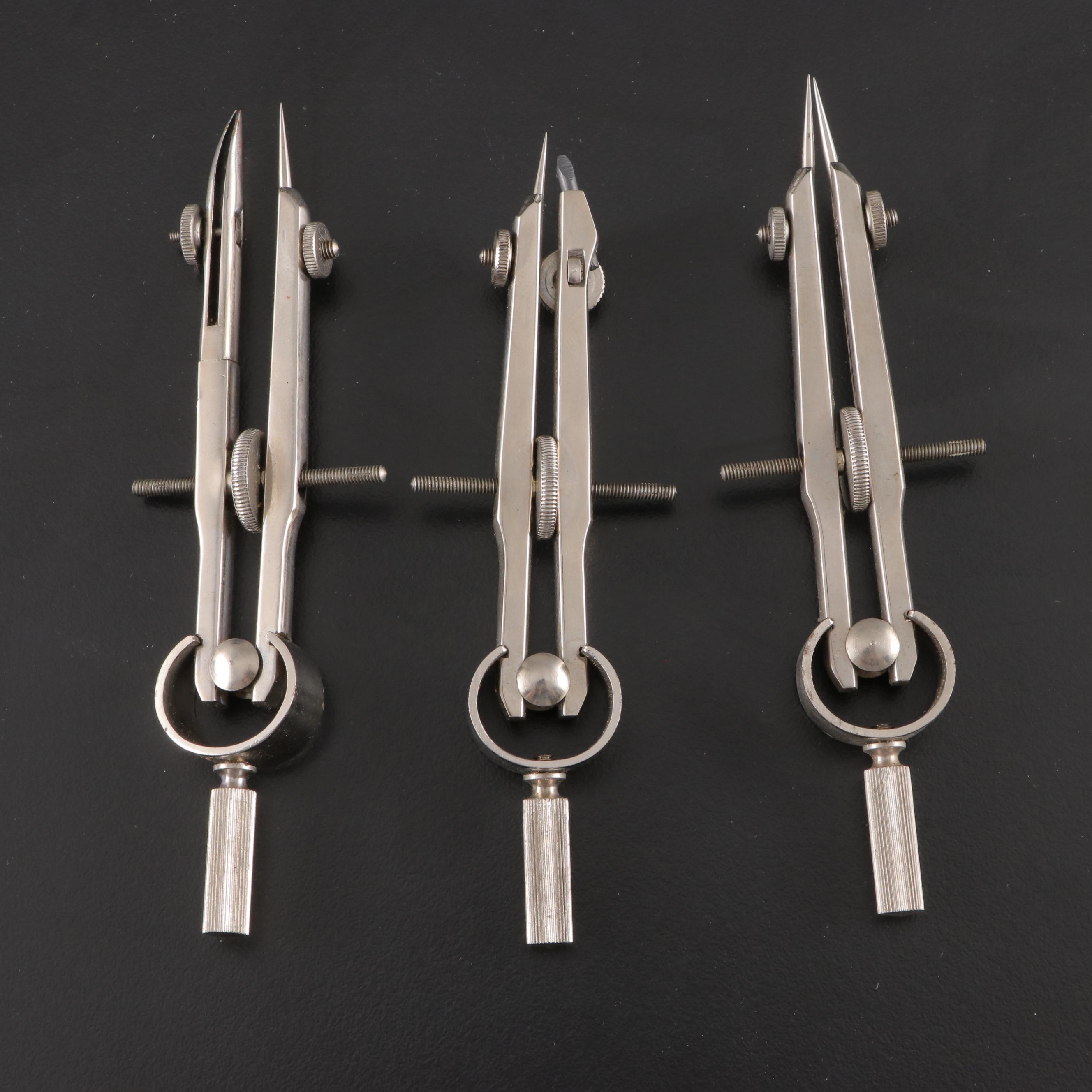 Tacro, C.H. Bruning and Nomis Drafting Tools in Cases