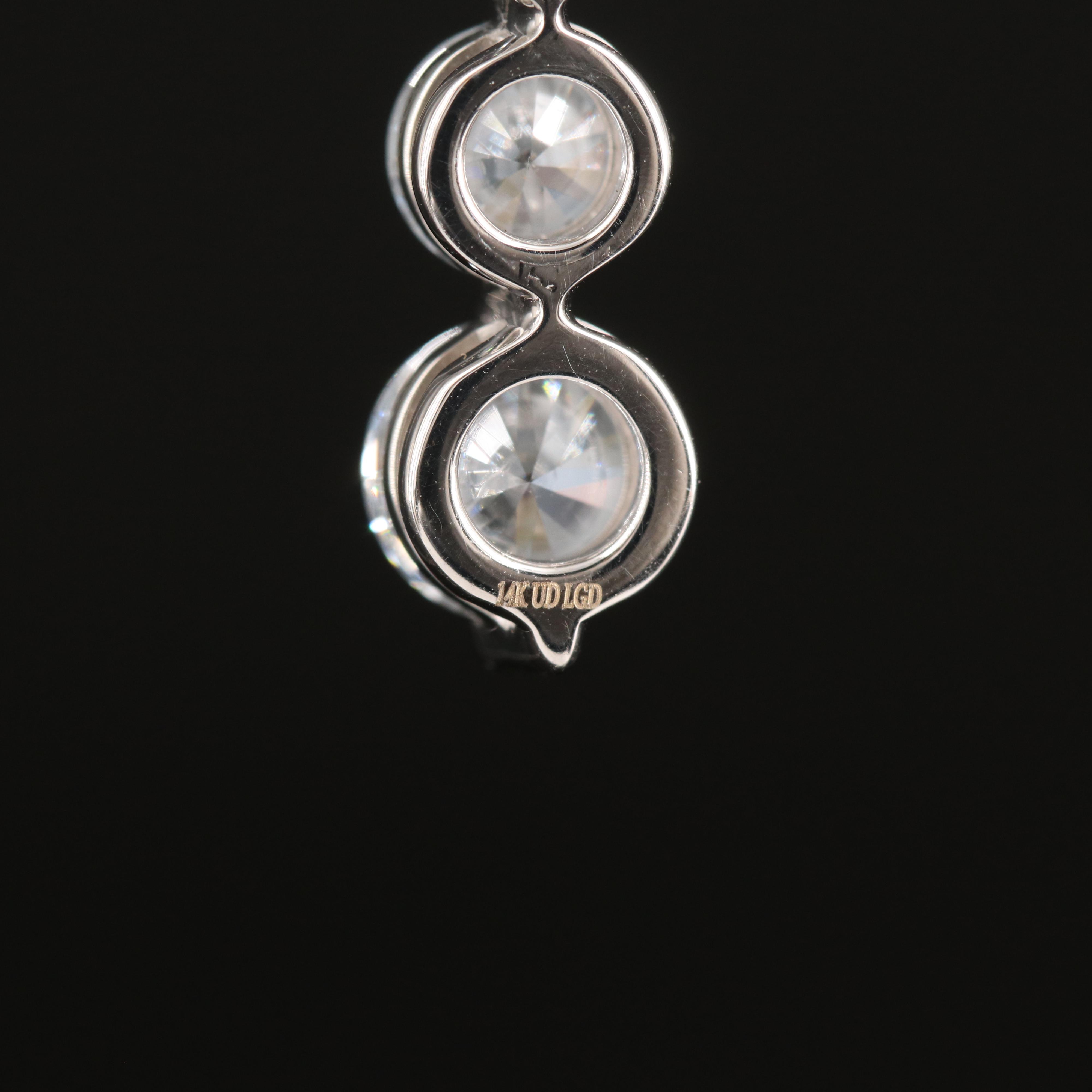 14K 1.53 CTW Lab Grown Diamond Graduated Pendant