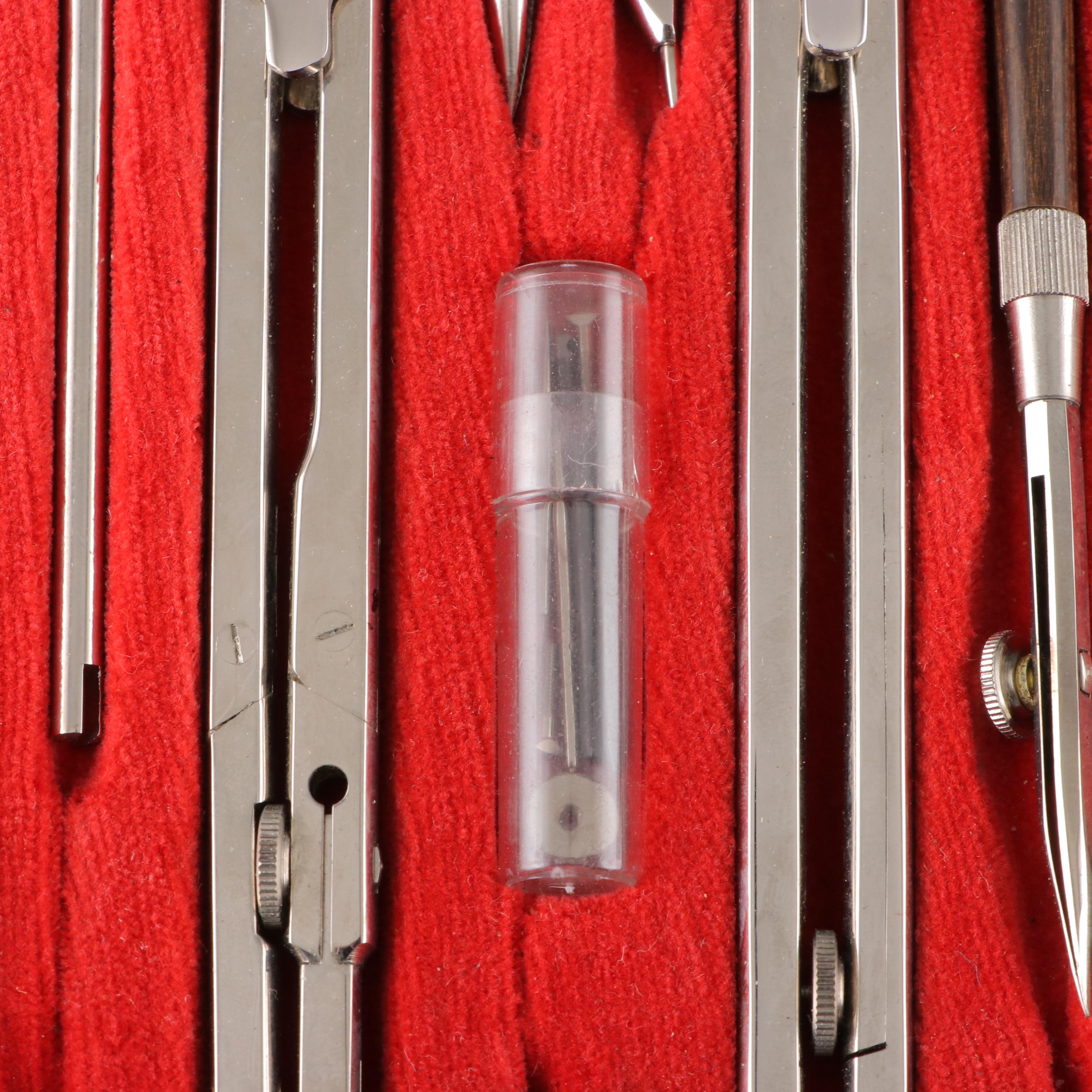 Tacro, C.H. Bruning and Nomis Drafting Tools in Cases