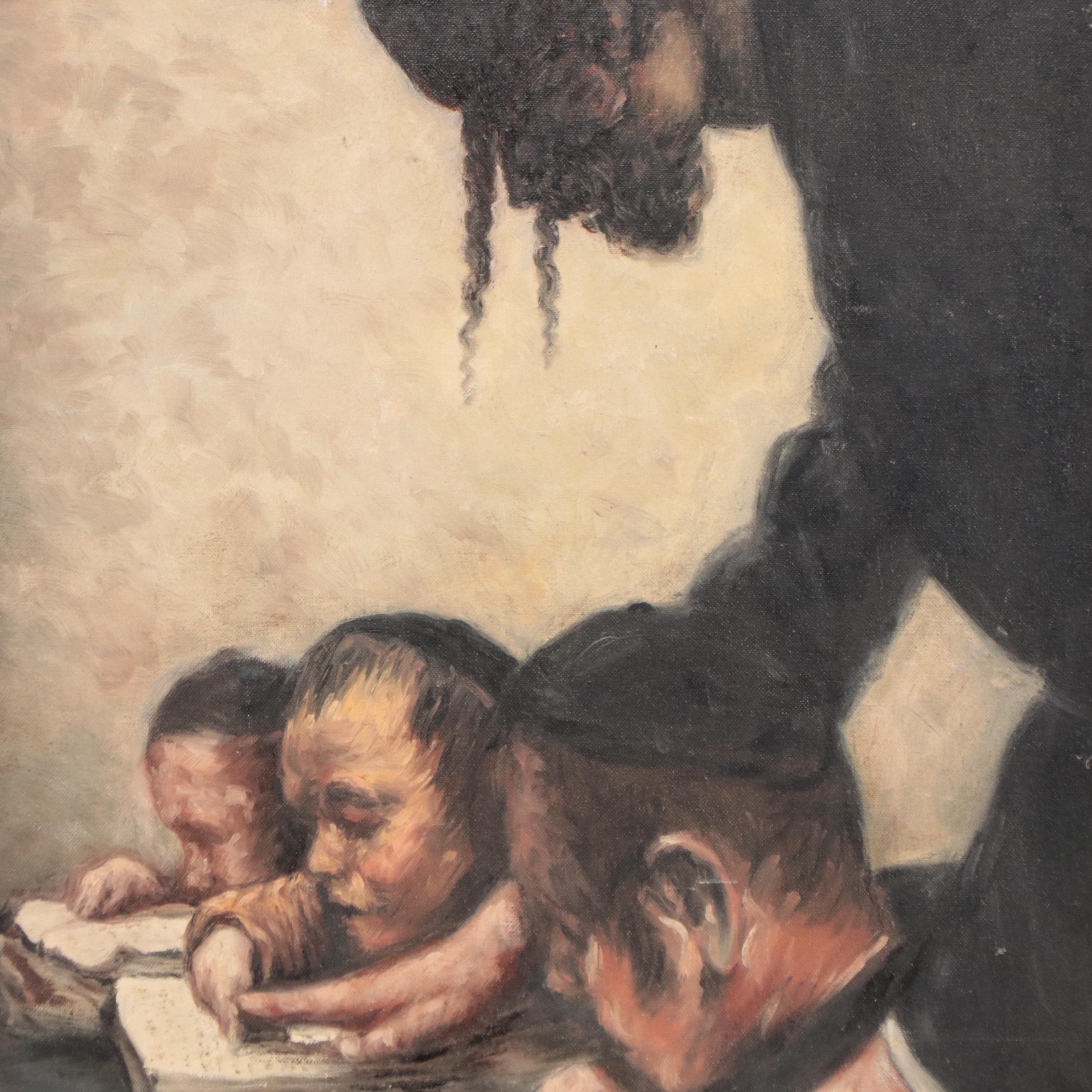 Edwin Weinstock Oil Painting "Yeshivah"