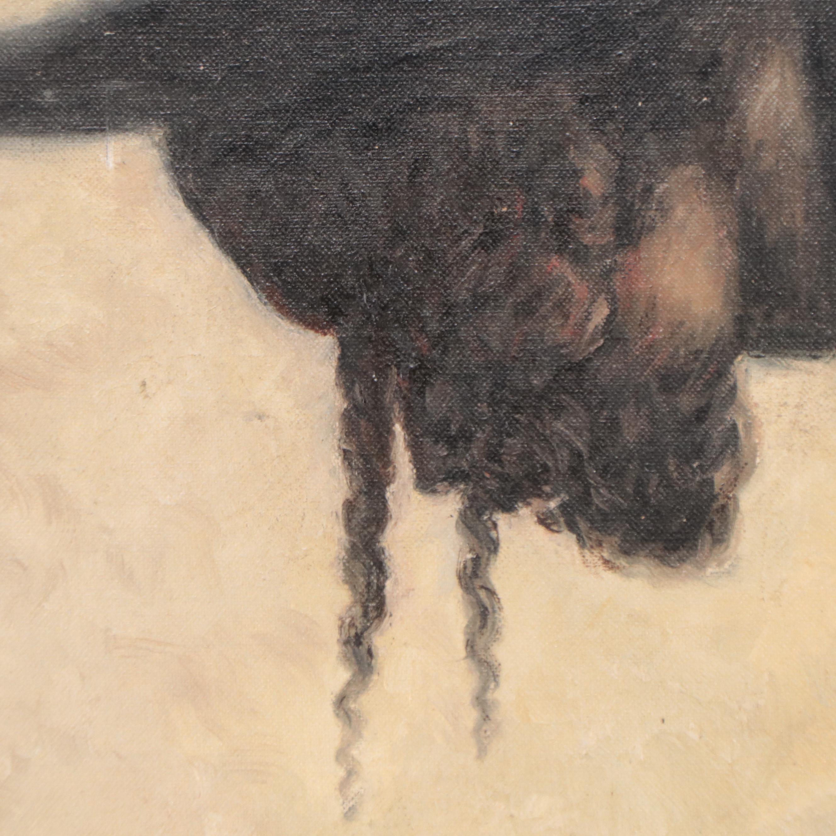 Edwin Weinstock Oil Painting "Yeshivah"