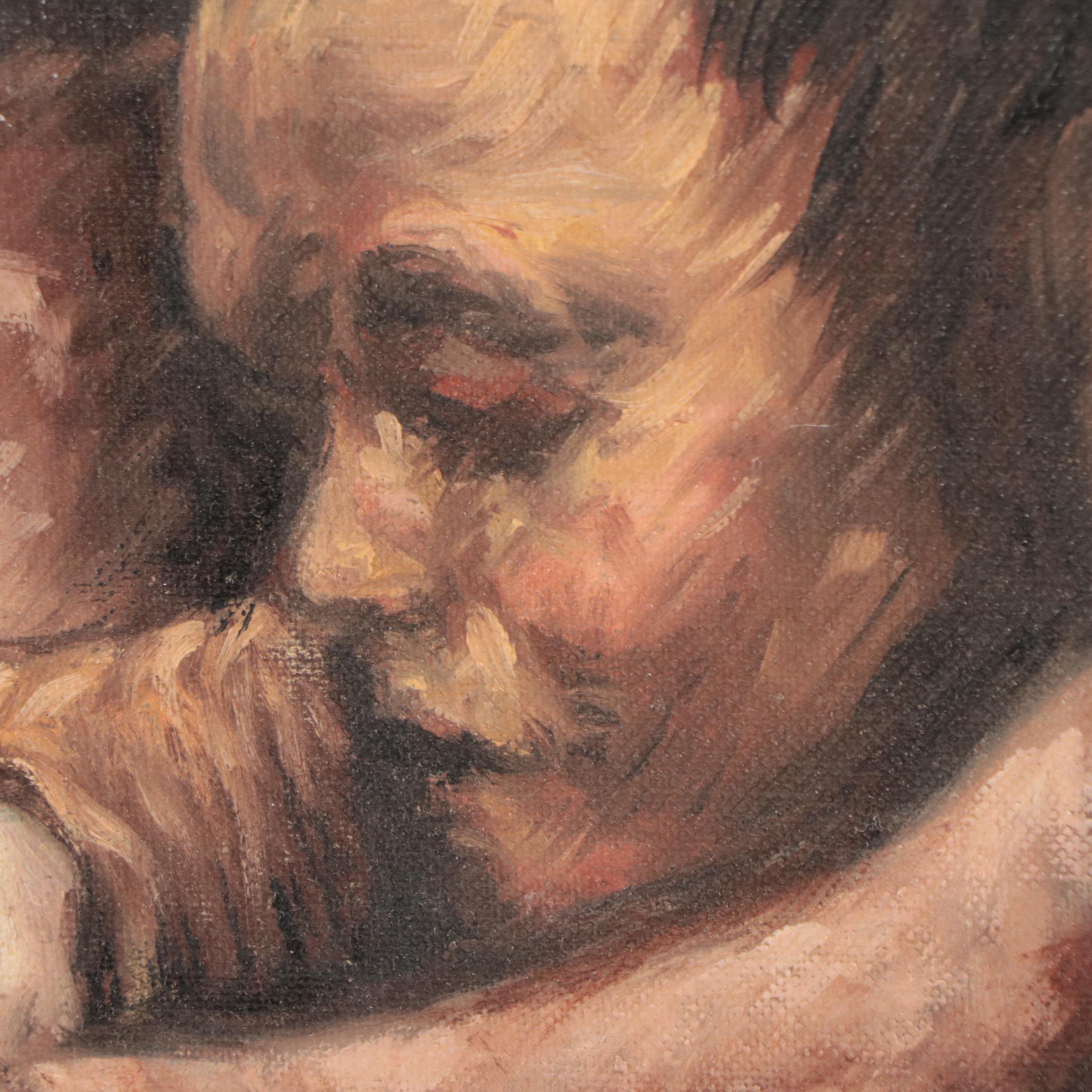 Edwin Weinstock Oil Painting "Yeshivah"