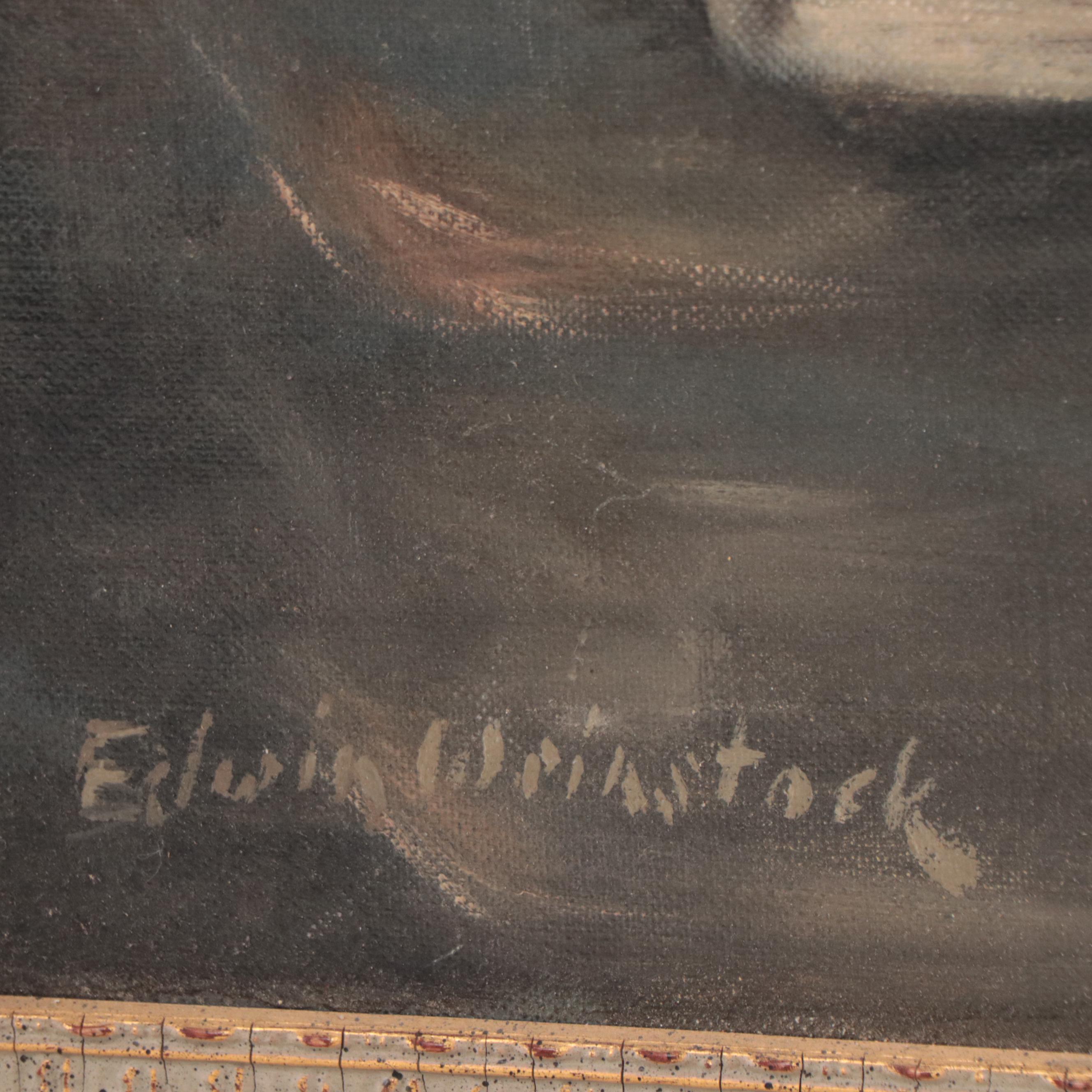 Edwin Weinstock Oil Painting "Yeshivah"