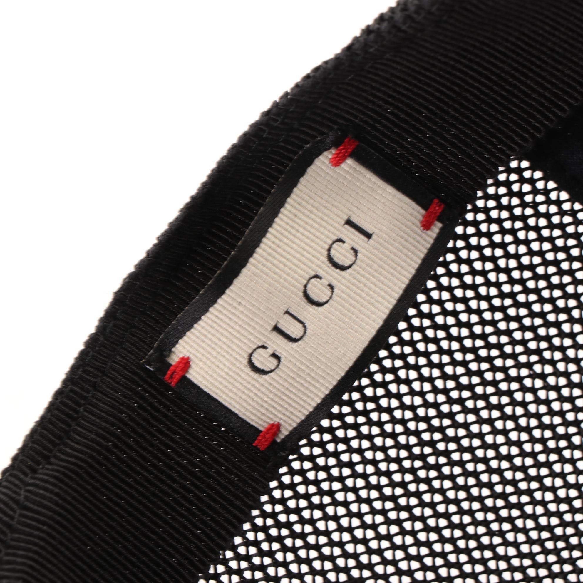 Gucci Guccy Baseball Cap in Printed Leather and Mesh