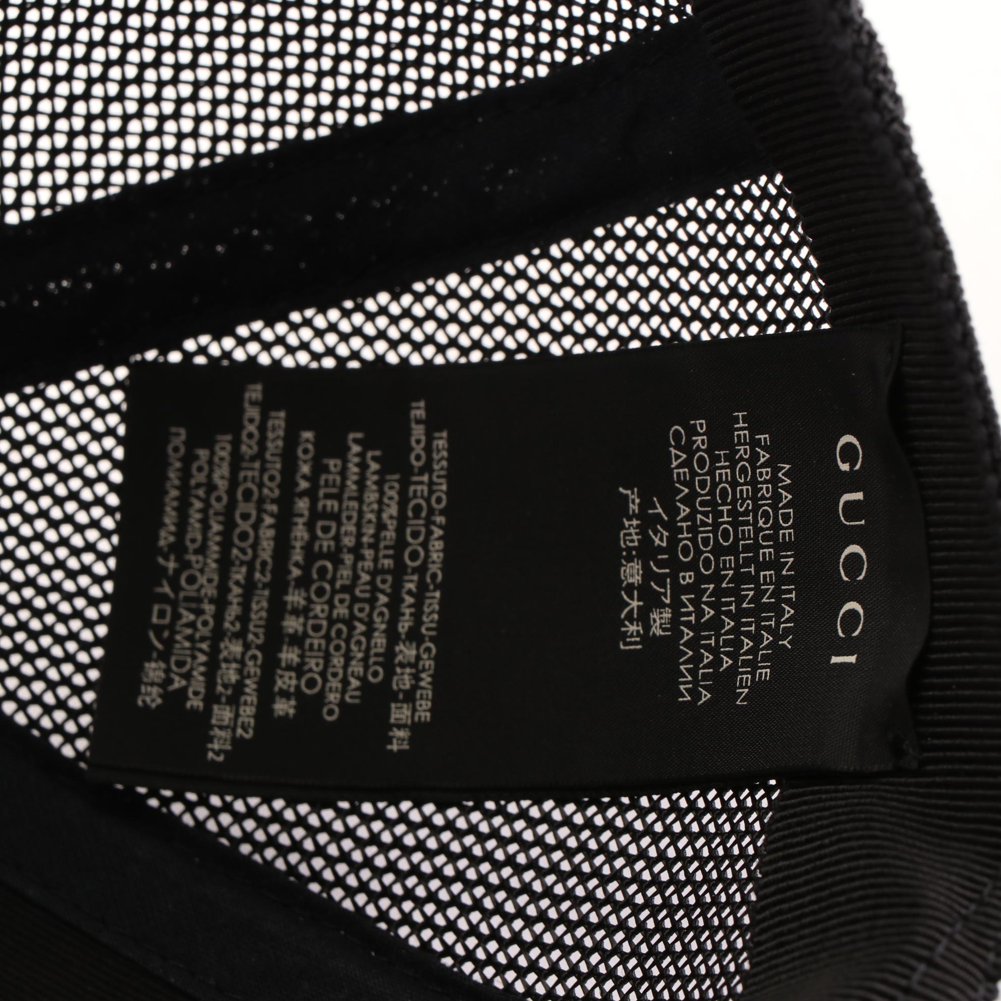 Gucci Guccy Baseball Cap in Printed Leather and Mesh