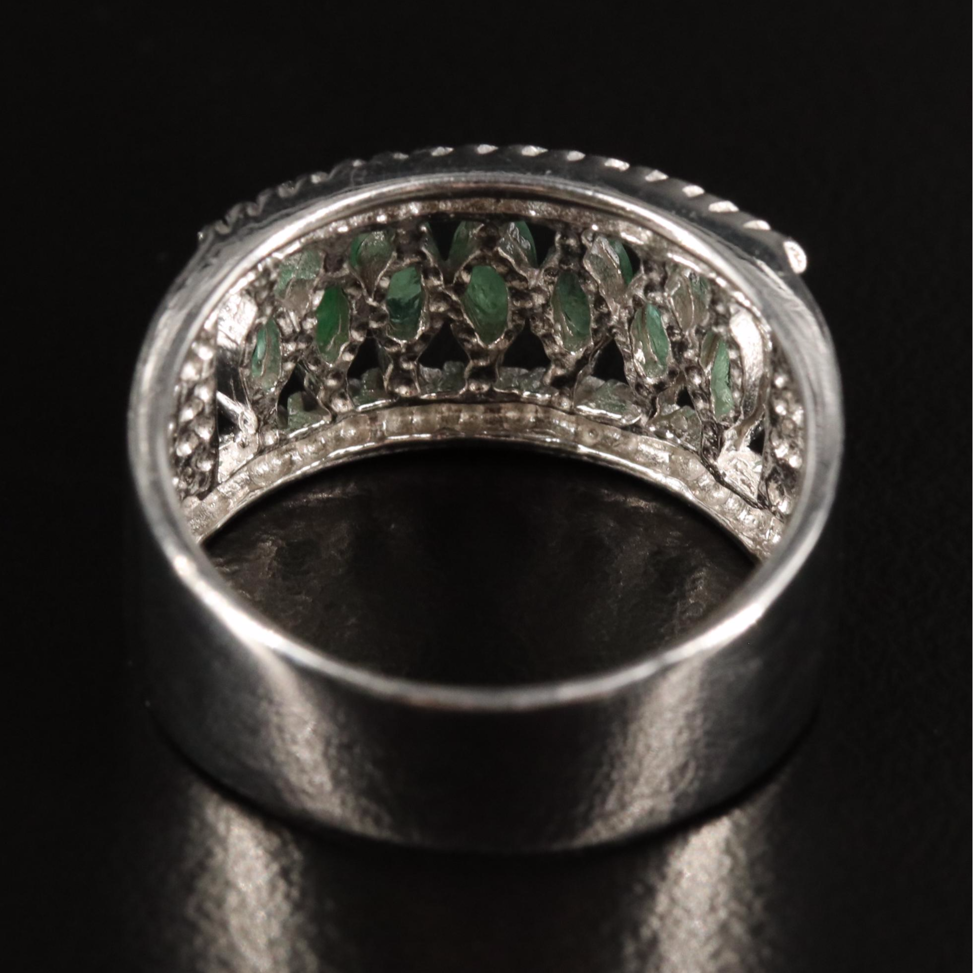 Sterling Emerald Ring