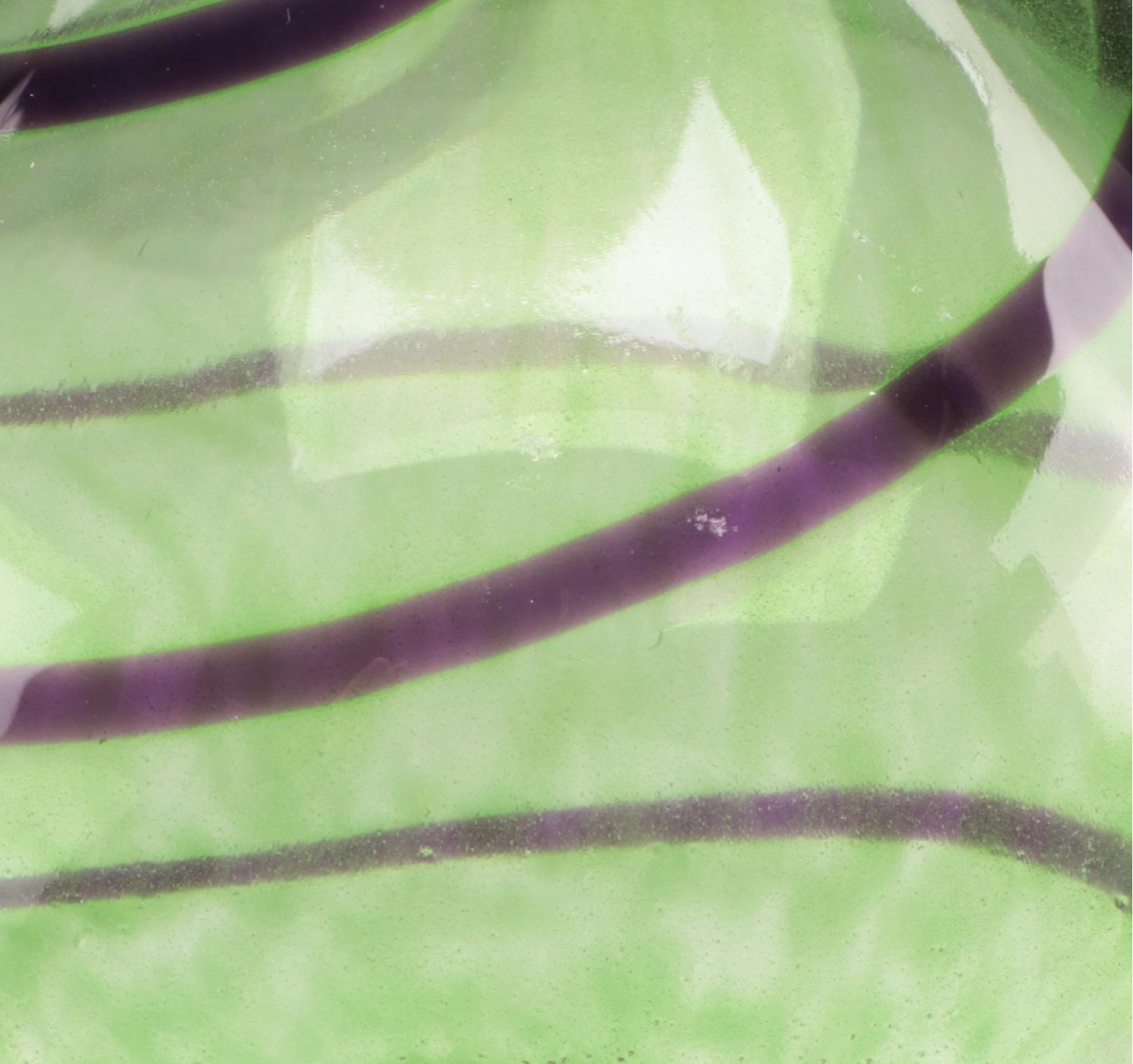 Gunnel Sahlin for Kosta Boda "Joy" Green Glass Bottle With Trailing, 1991