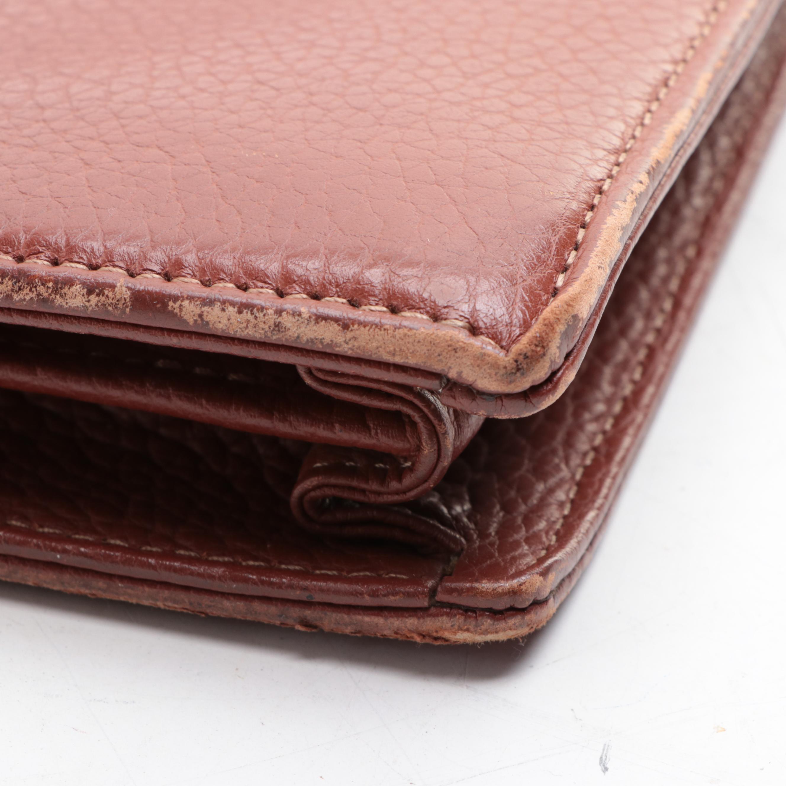 Burberry Slim Briefcase in Pebbled and Smooth Leather