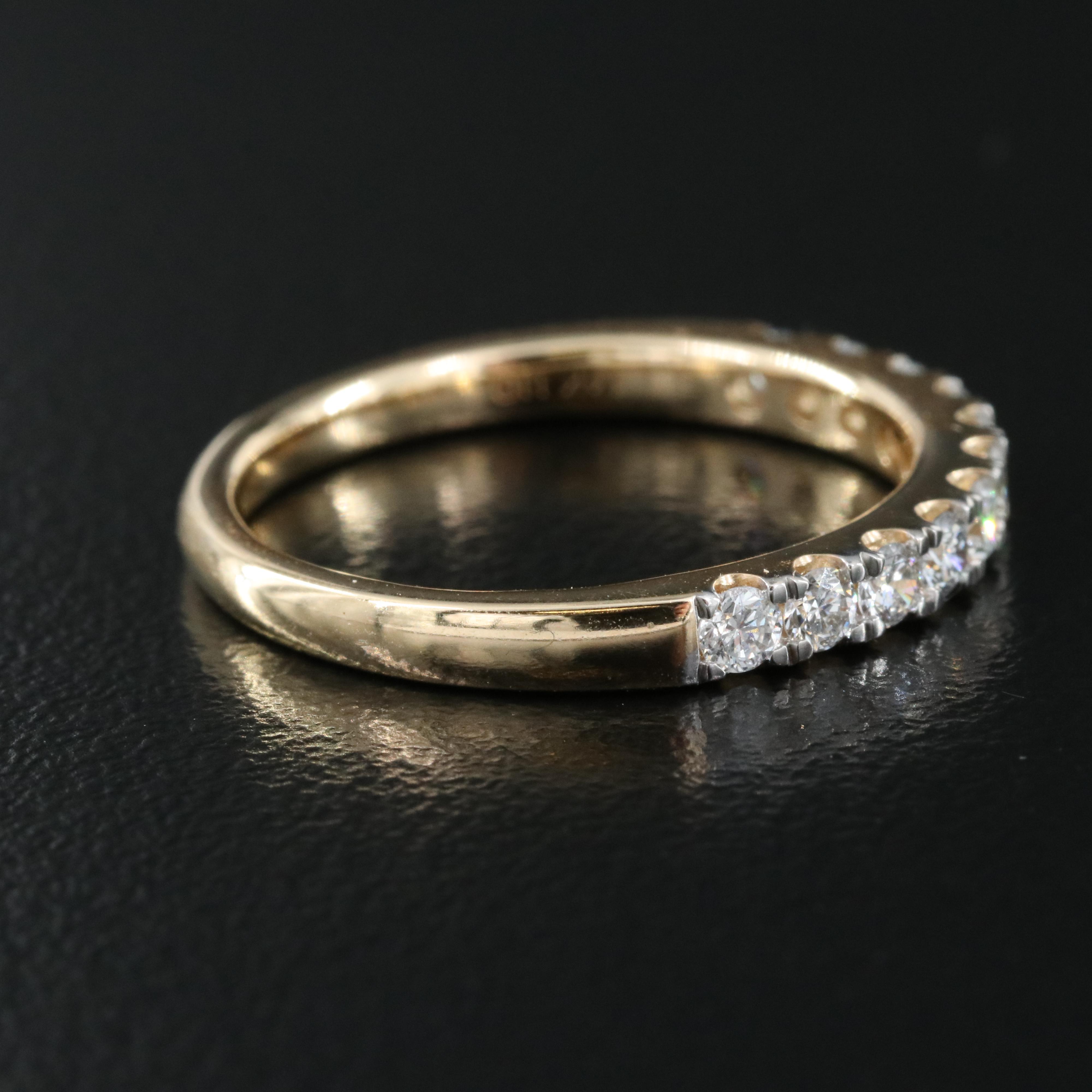 14K 0.50 CTW Lab Grown Diamond Band with IGI Report