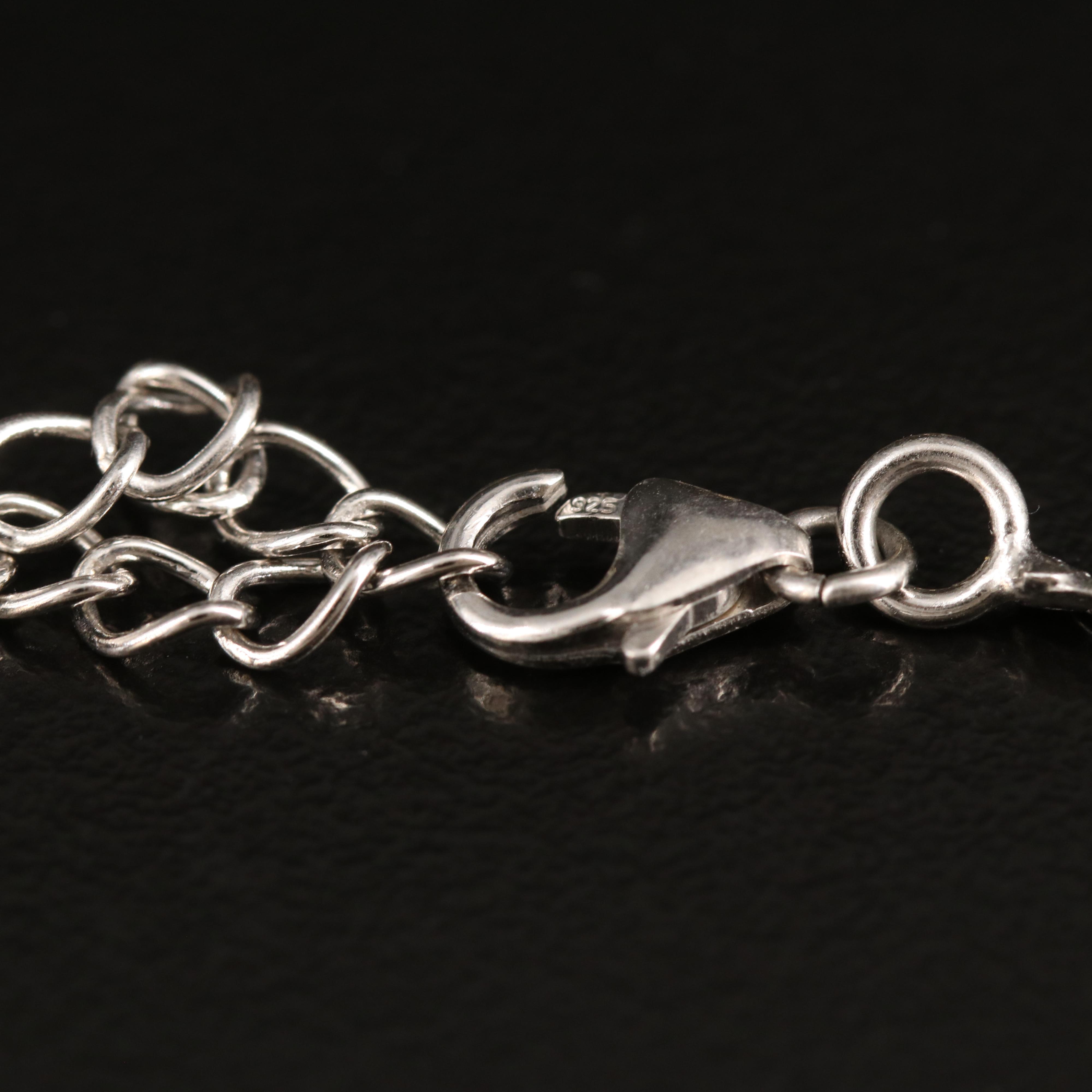 Sterling Tourmaline and Gemstone Butterfly Necklace