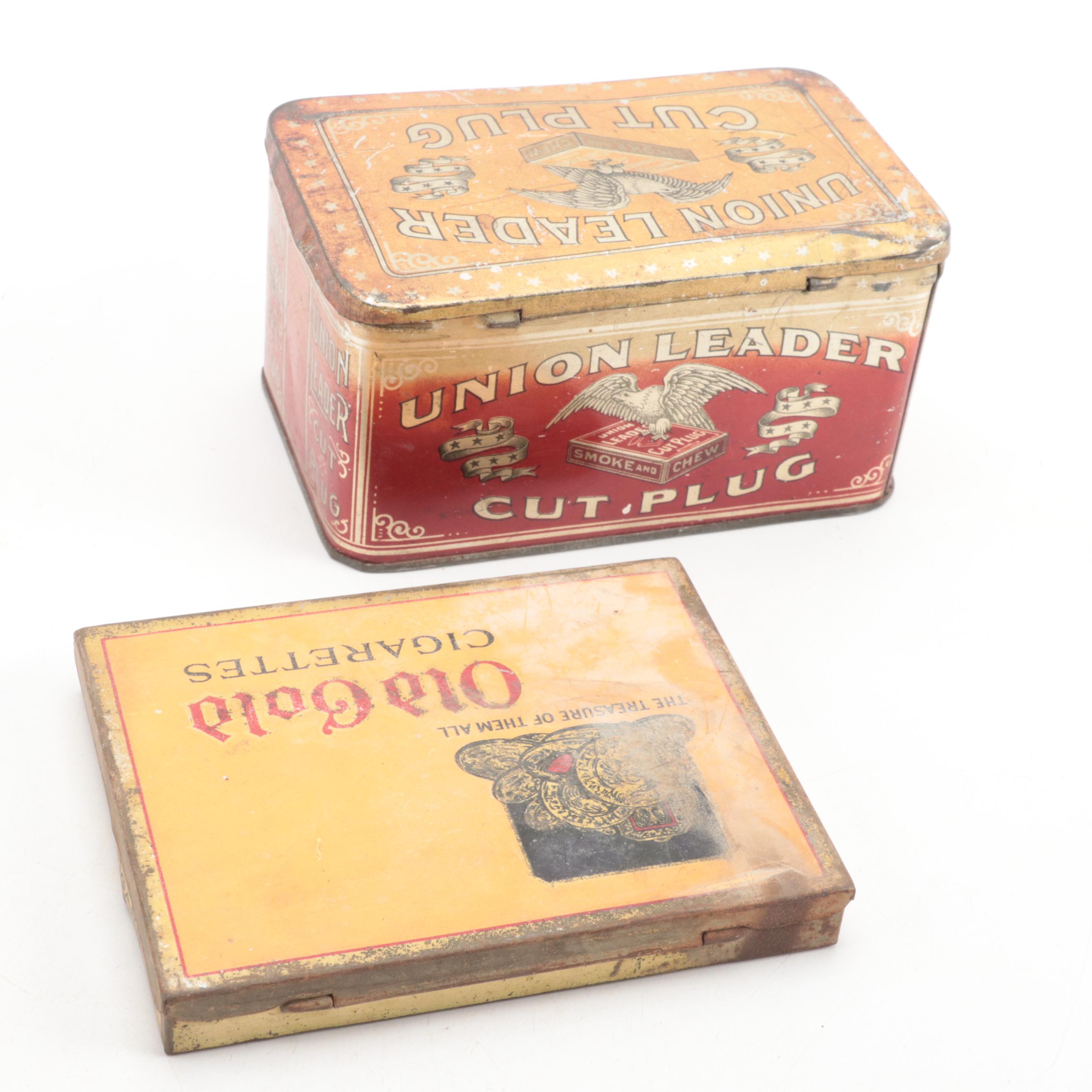 Sweet Burley, Velvet, Granger, Union Leader, Old Gold and Other Tobacco Tins