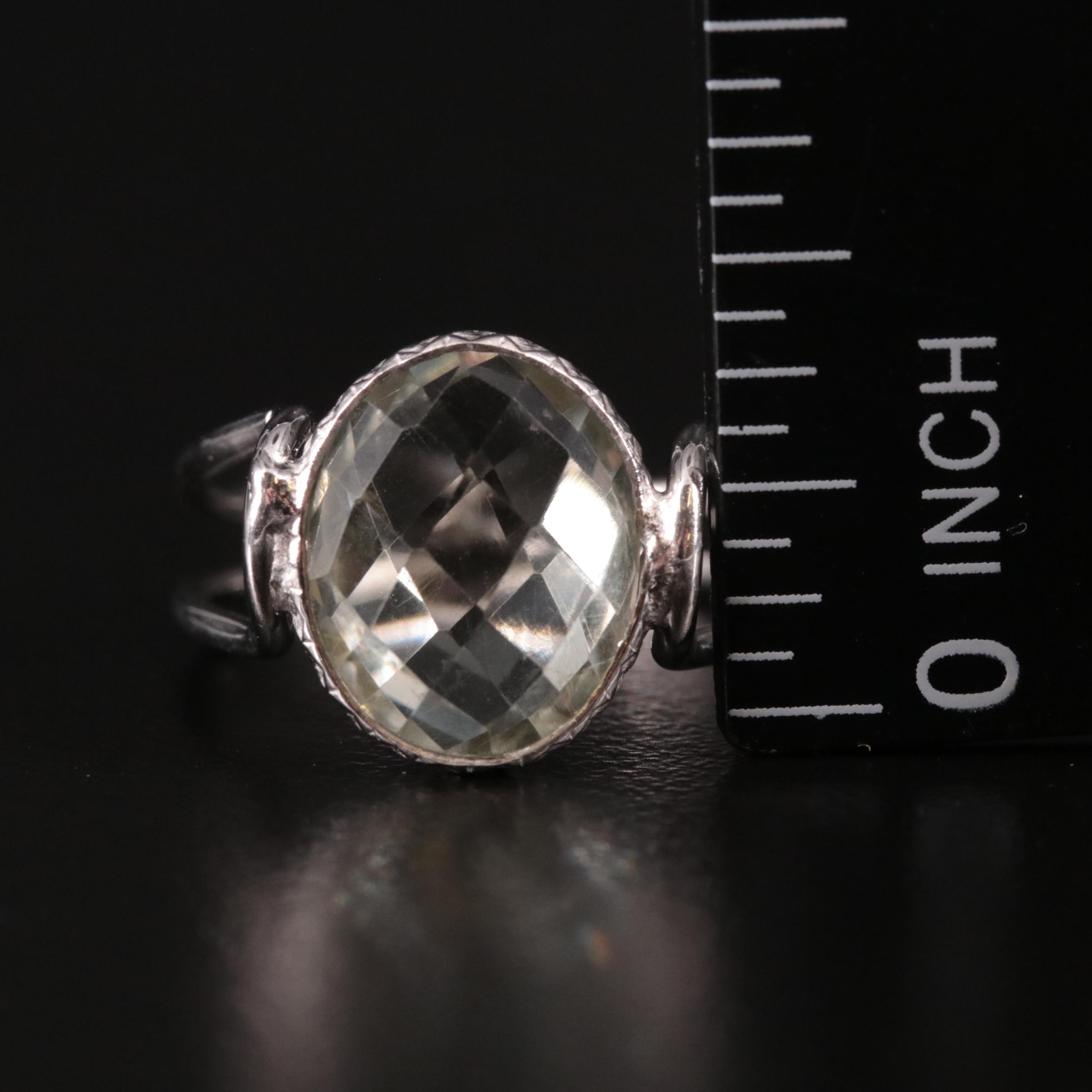 Prasiolite Split Shank Ring