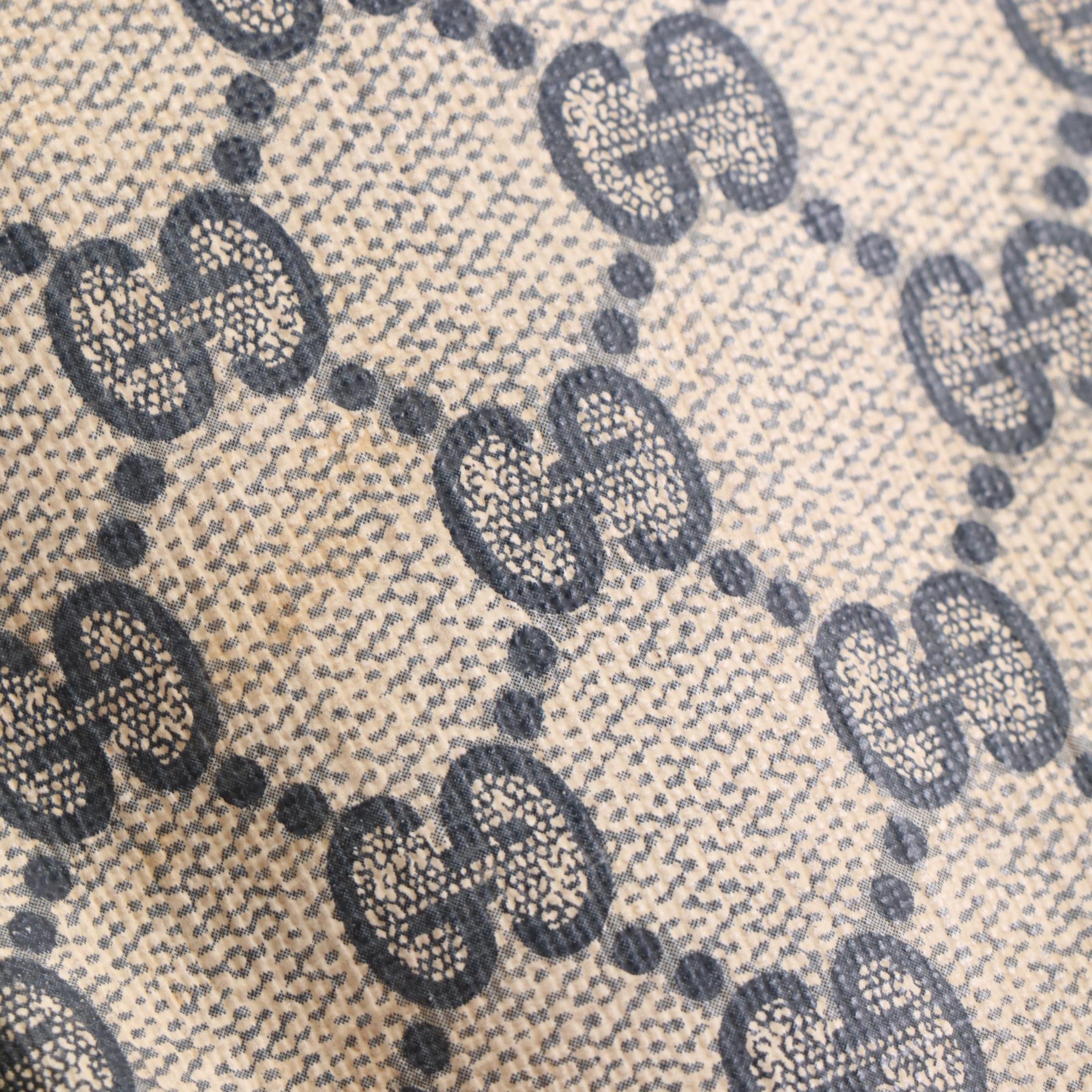 Gucci GG Supreme Canvas and Leather Zip Pouch