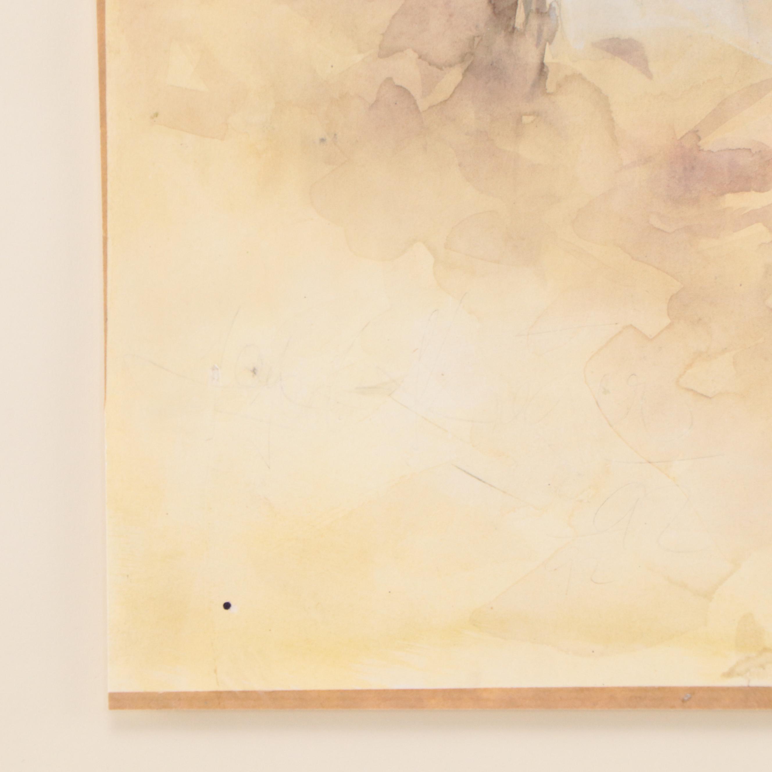 Allegorical Figurative Watercolor Painting