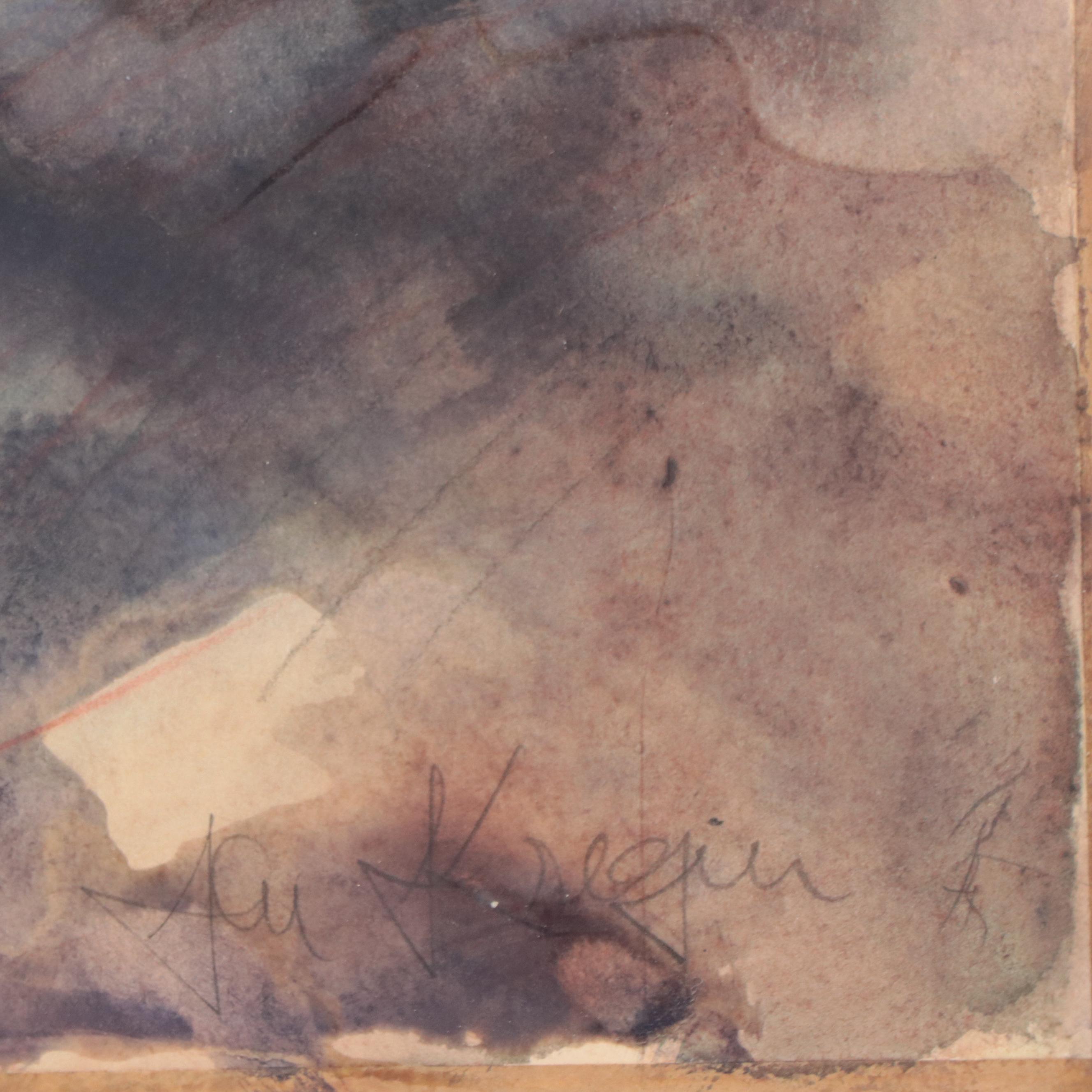 Allegorical Figurative Watercolor Painting