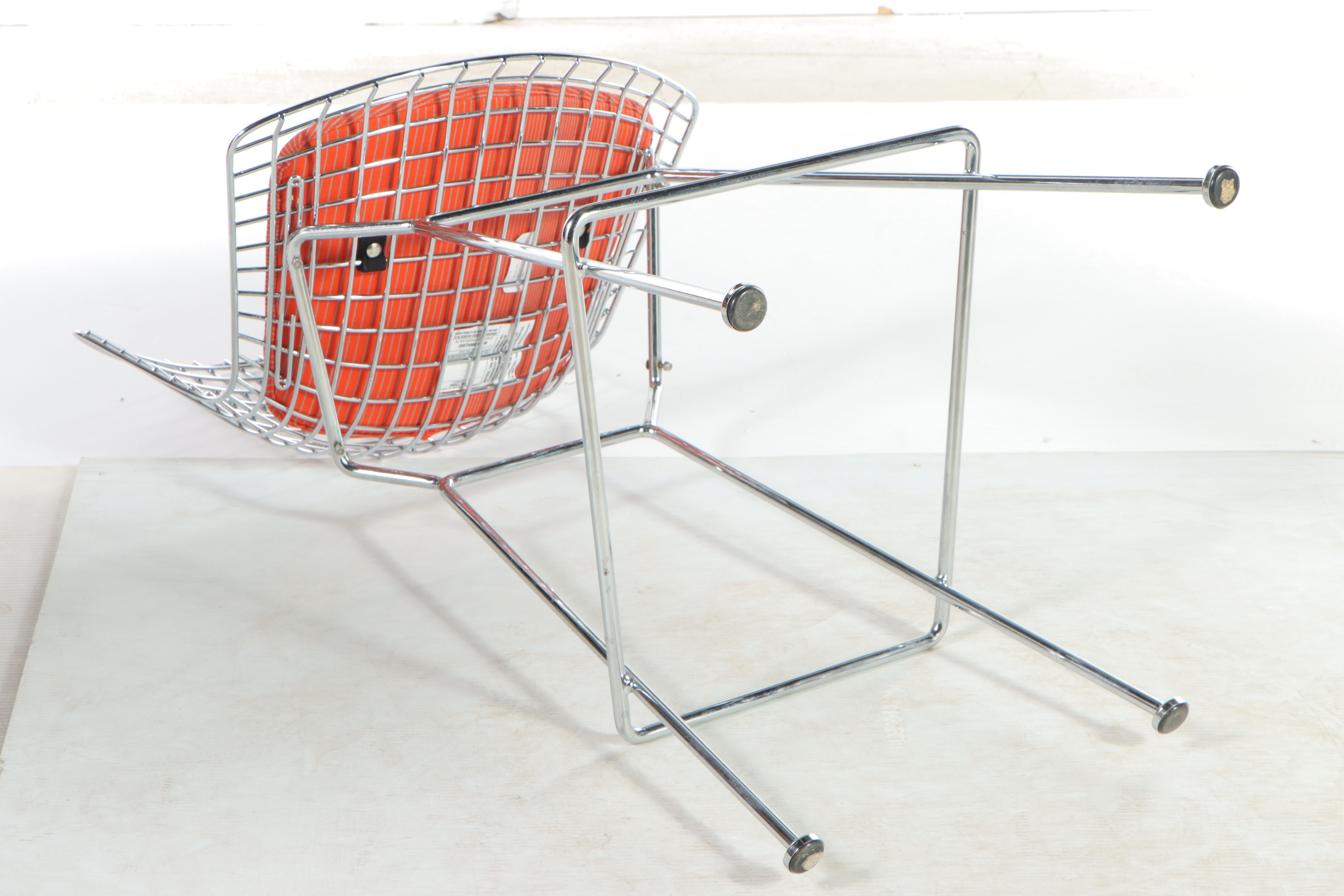 Three Harry Bertoia for Knoll, Inc. Chromed Steel Wire Barstools