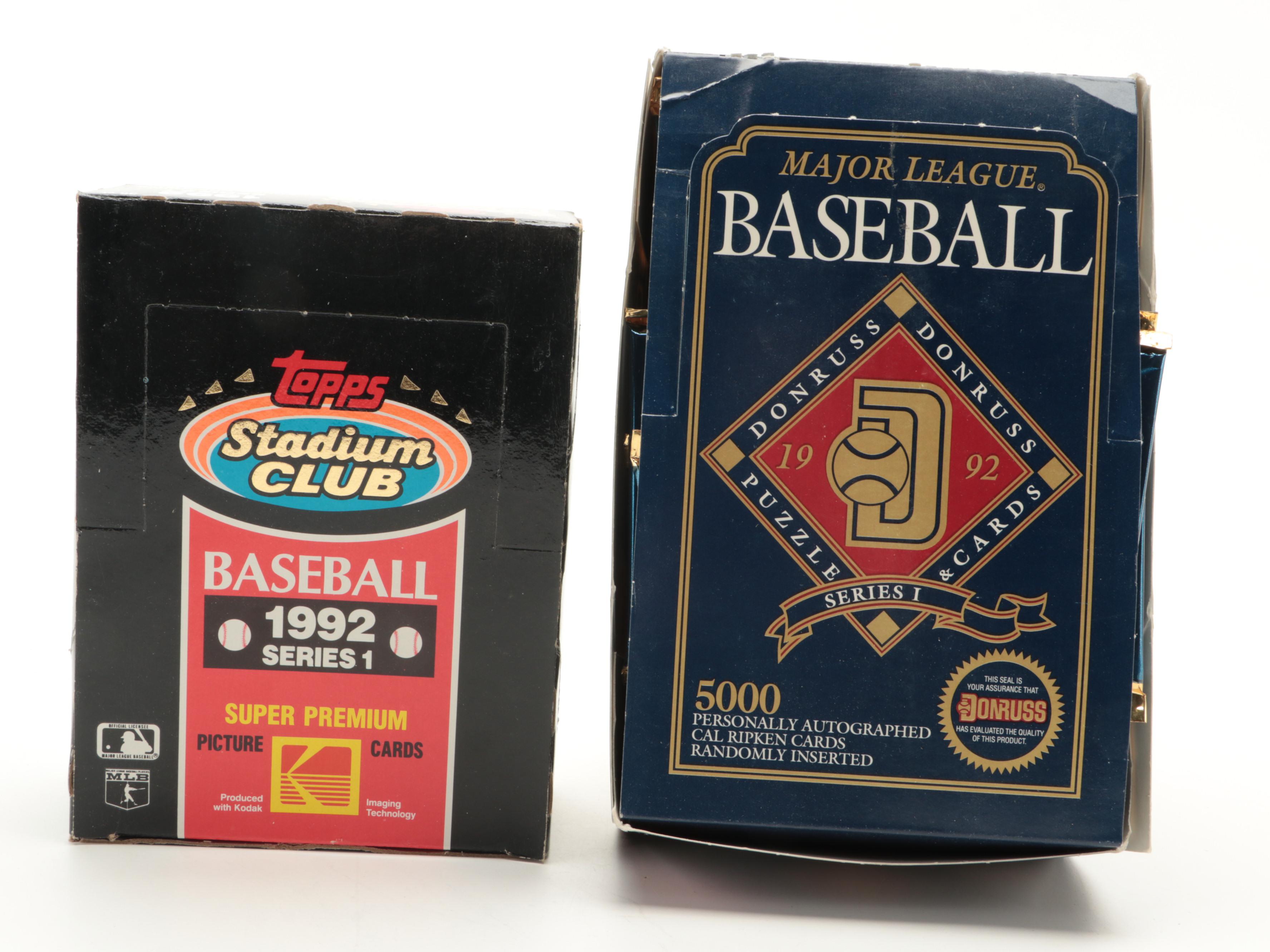 Topps, Score and More Baseball Card Wax Packs and Boxes, 1980s–1990s