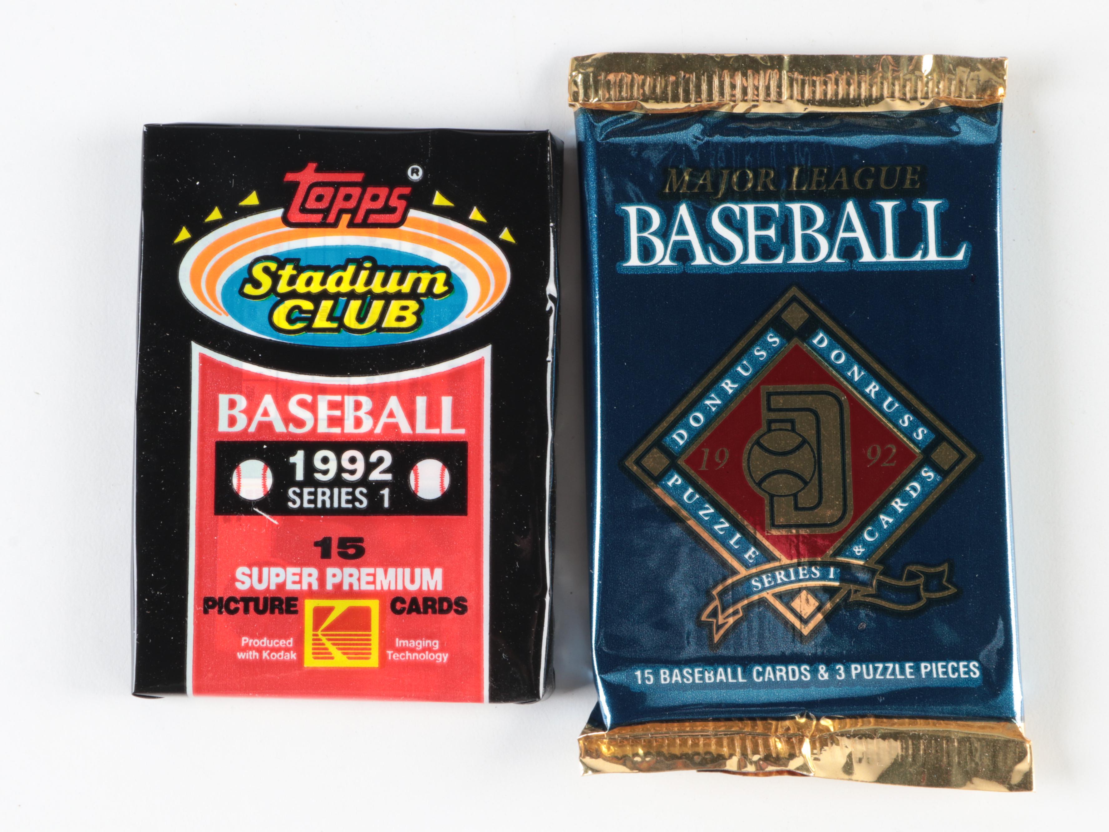 Topps, Score and More Baseball Card Wax Packs and Boxes, 1980s–1990s