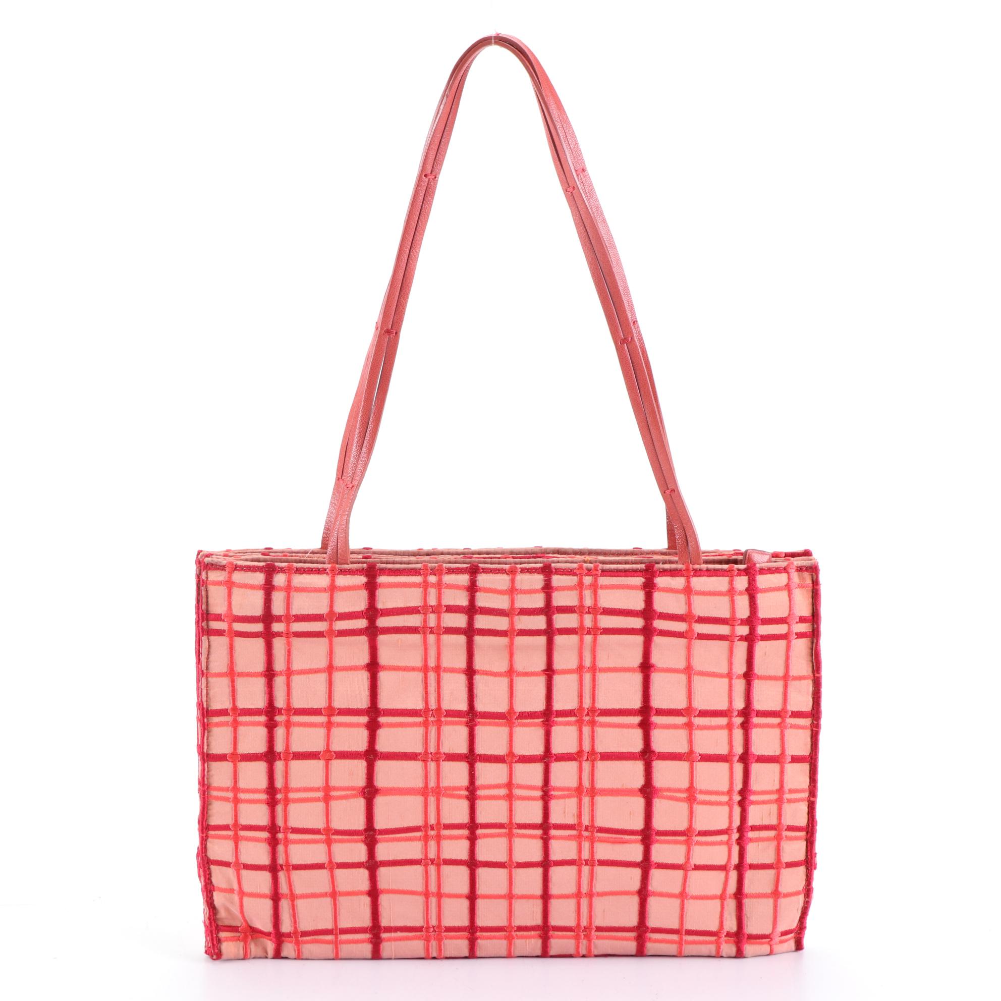 Bottega Veneta Crosshatch Embroidered Tote Bag