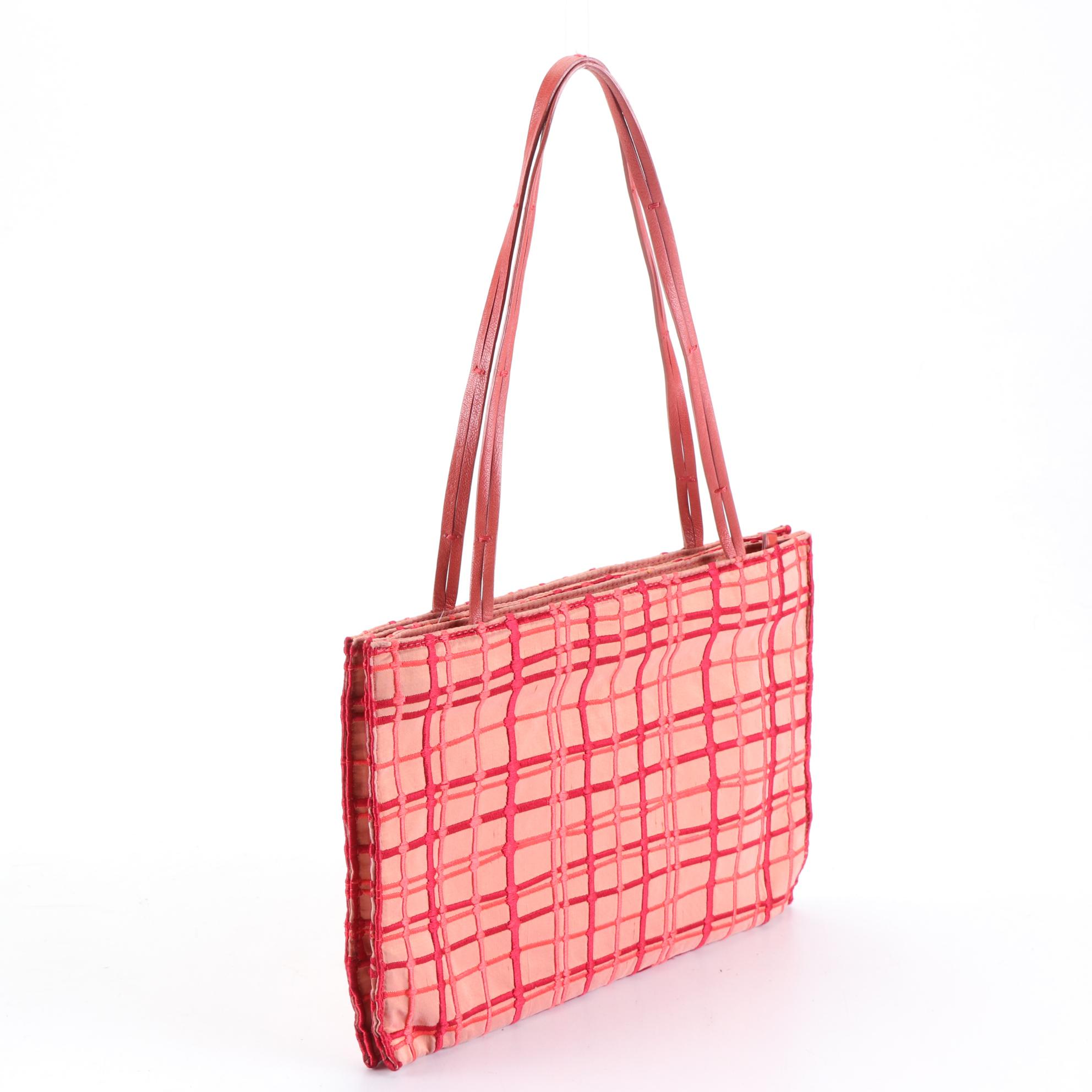 Bottega Veneta Crosshatch Embroidered Tote Bag