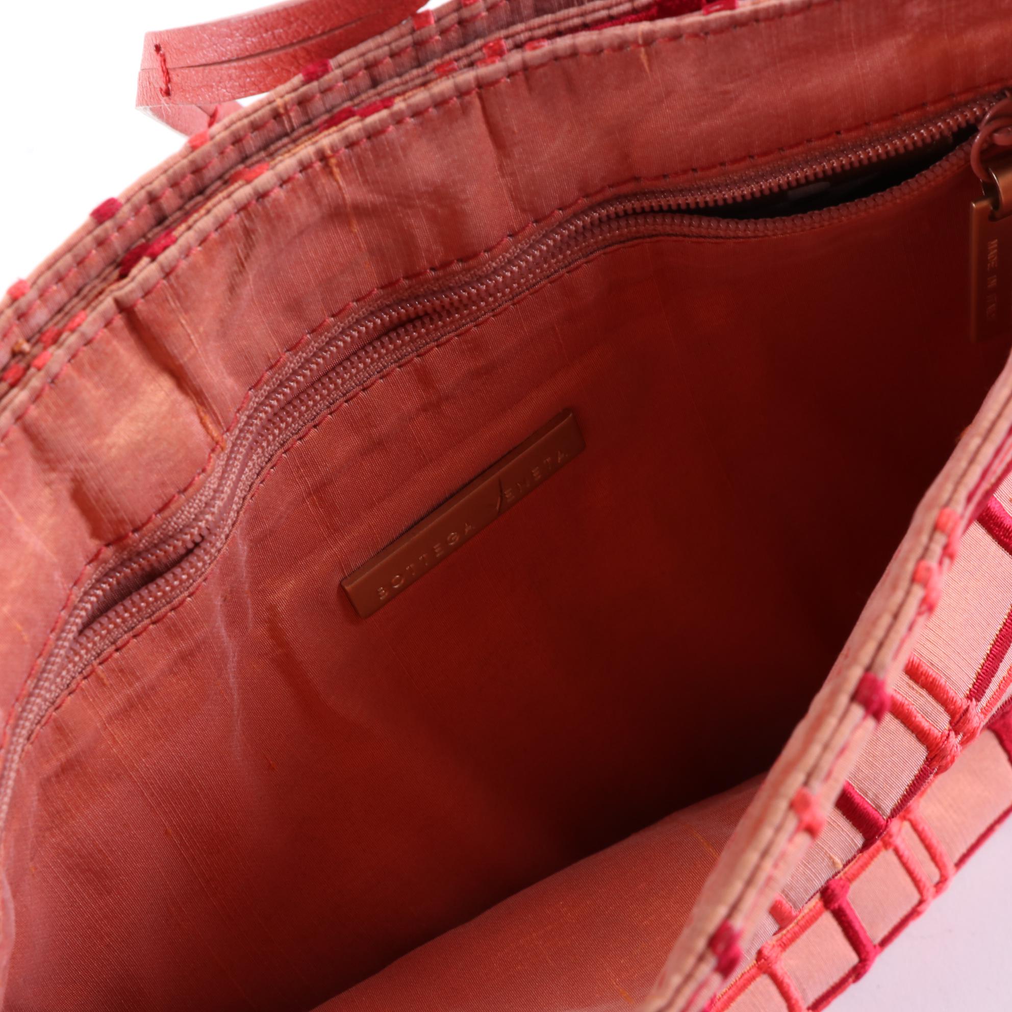 Bottega Veneta Crosshatch Embroidered Tote Bag