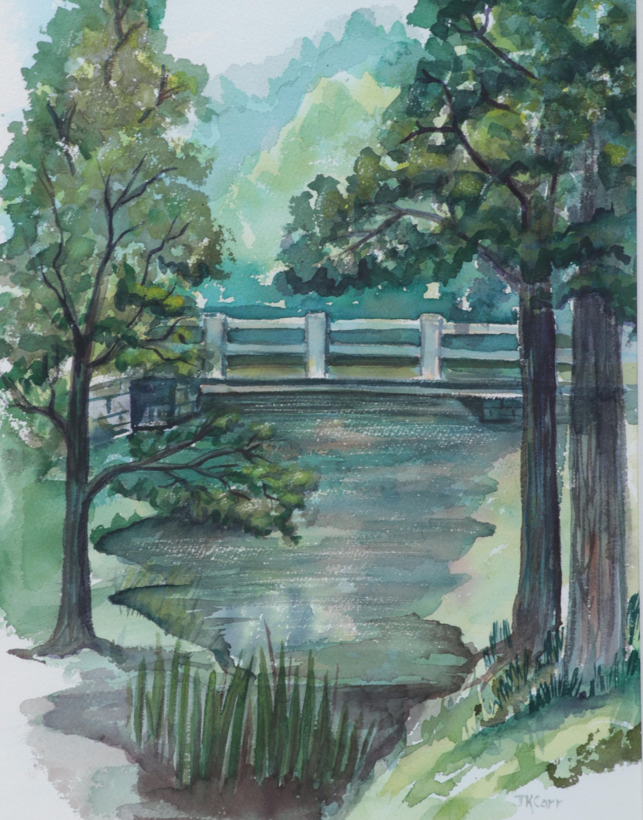 Janet K. Carr Watercolor Painting "Clifton Mills, Ohio," 2001