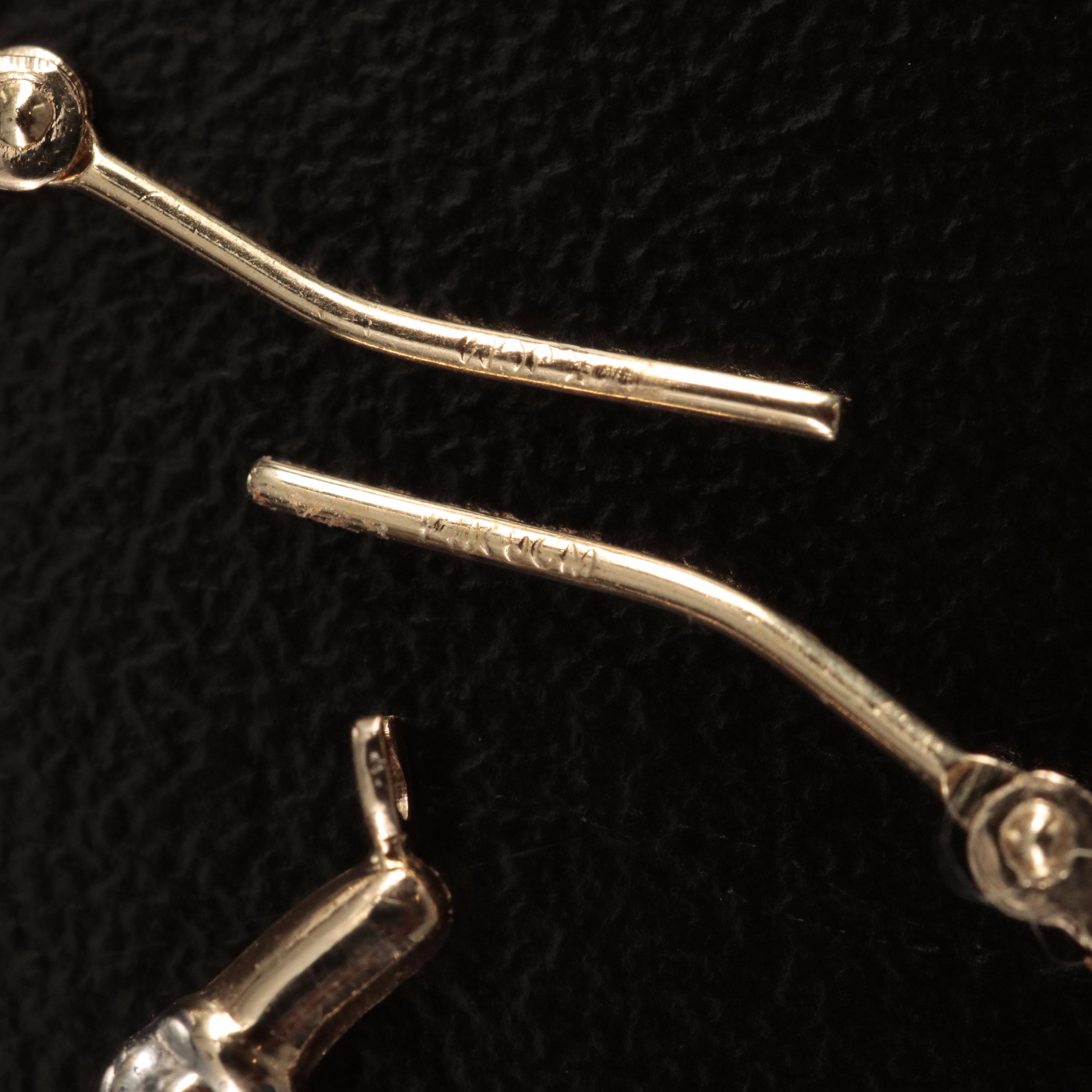 14K Two-Tone Hoop Earrings