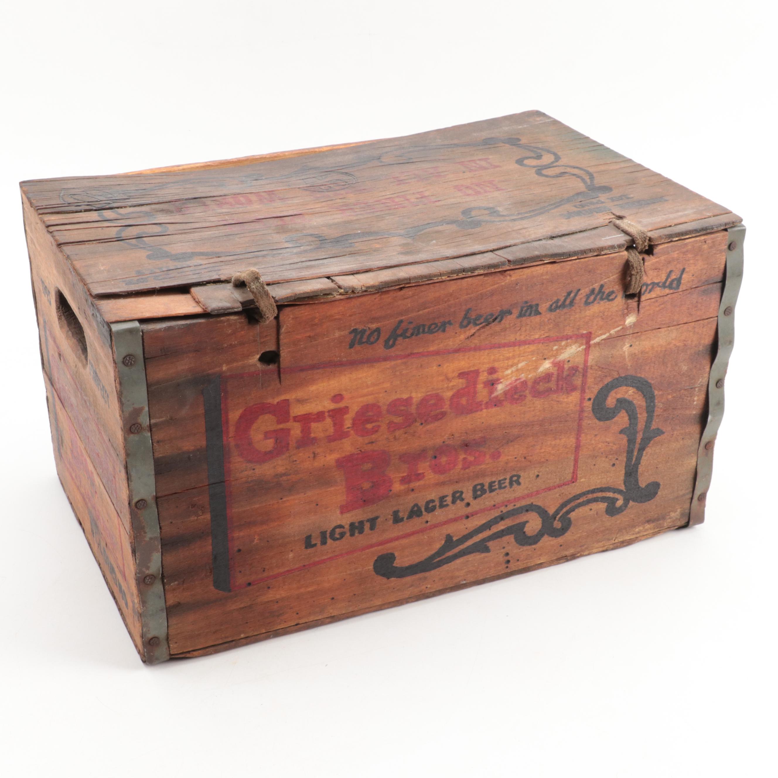 Griesedieck Brothers Wooden Beer Crate, 1945