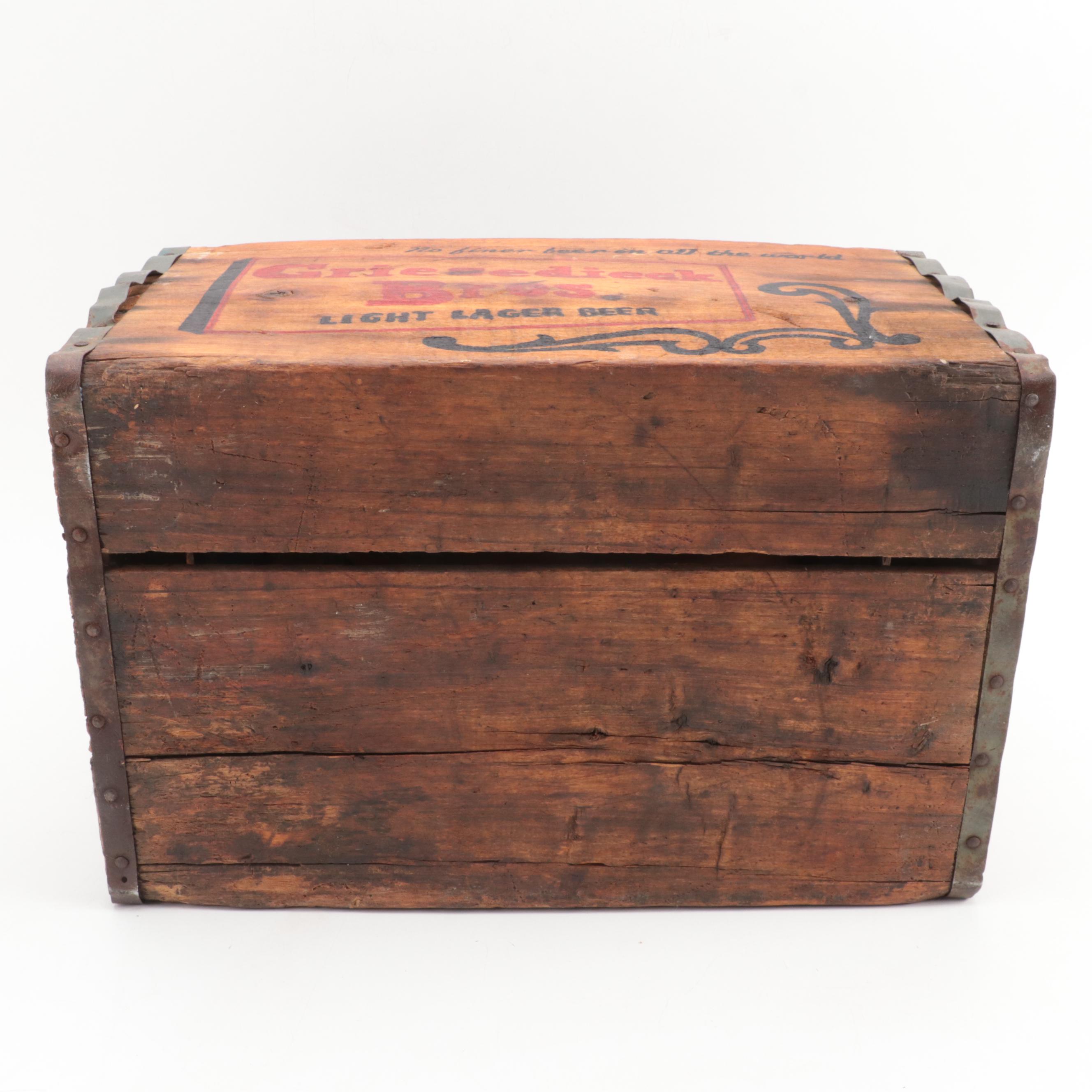 Griesedieck Brothers Wooden Beer Crate, 1945