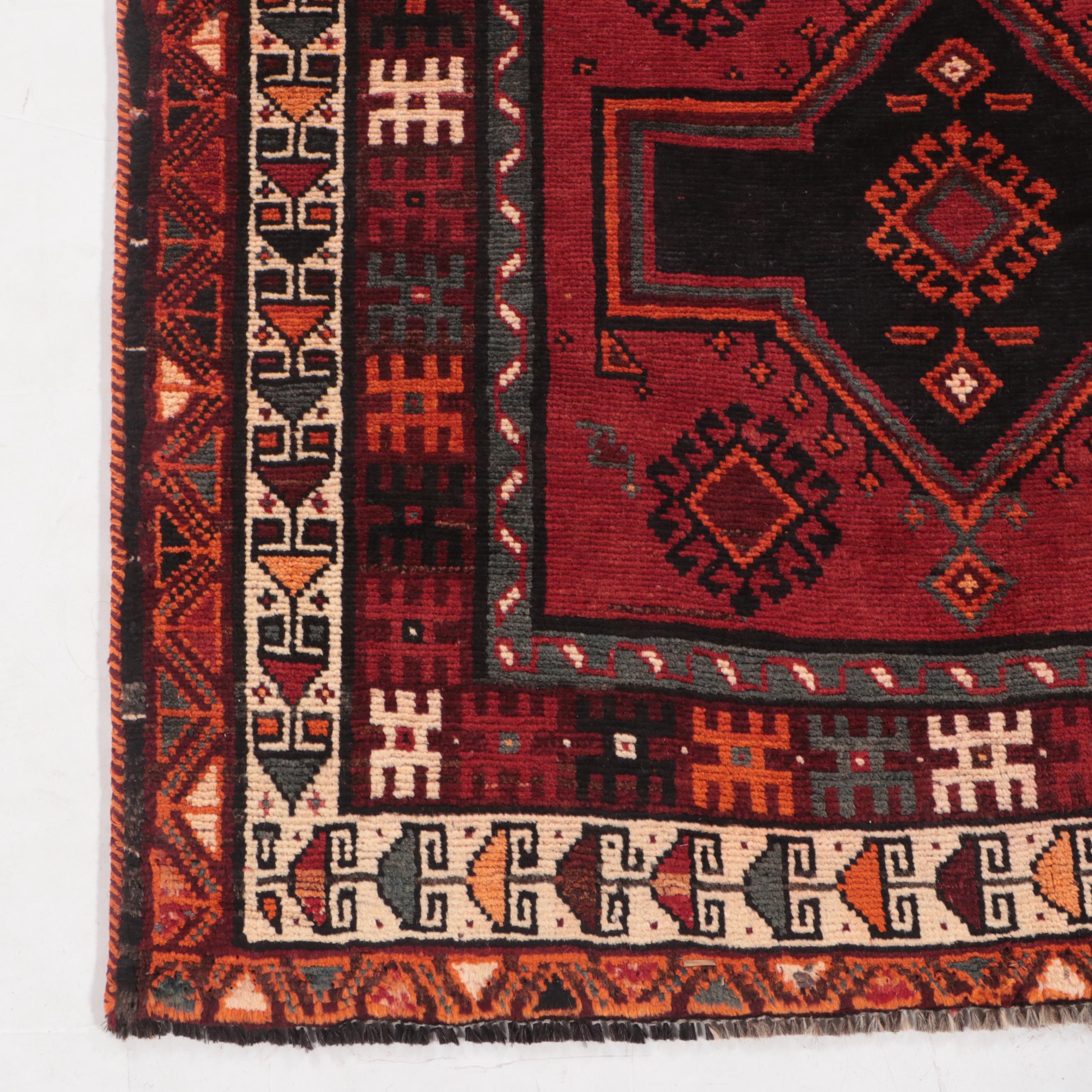 3'7 x 7'1 Hand-Knotted Caucasian Kazak Area Rug