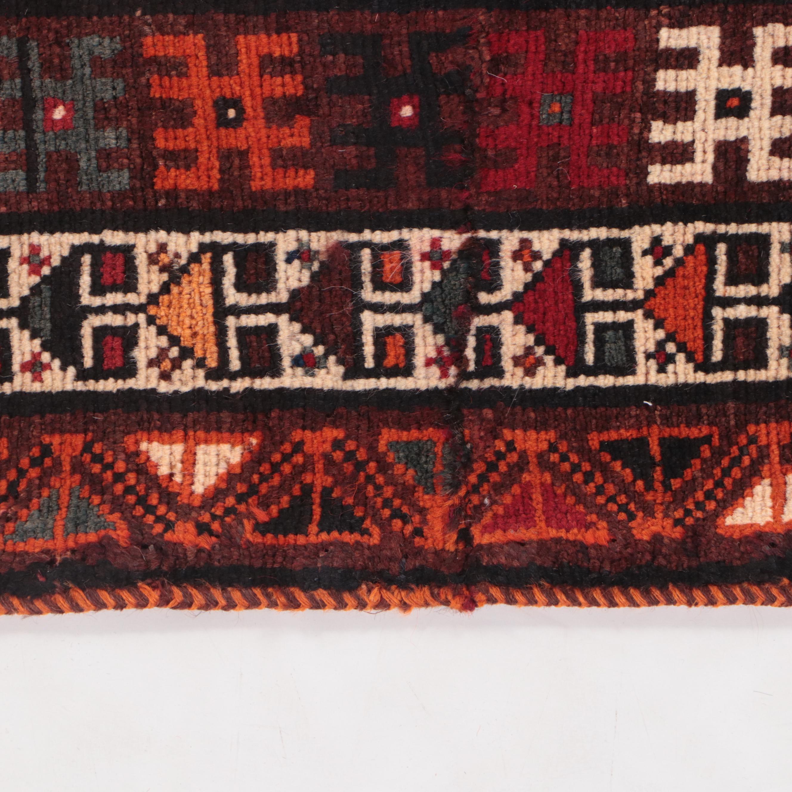 3'7 x 7'1 Hand-Knotted Caucasian Kazak Area Rug