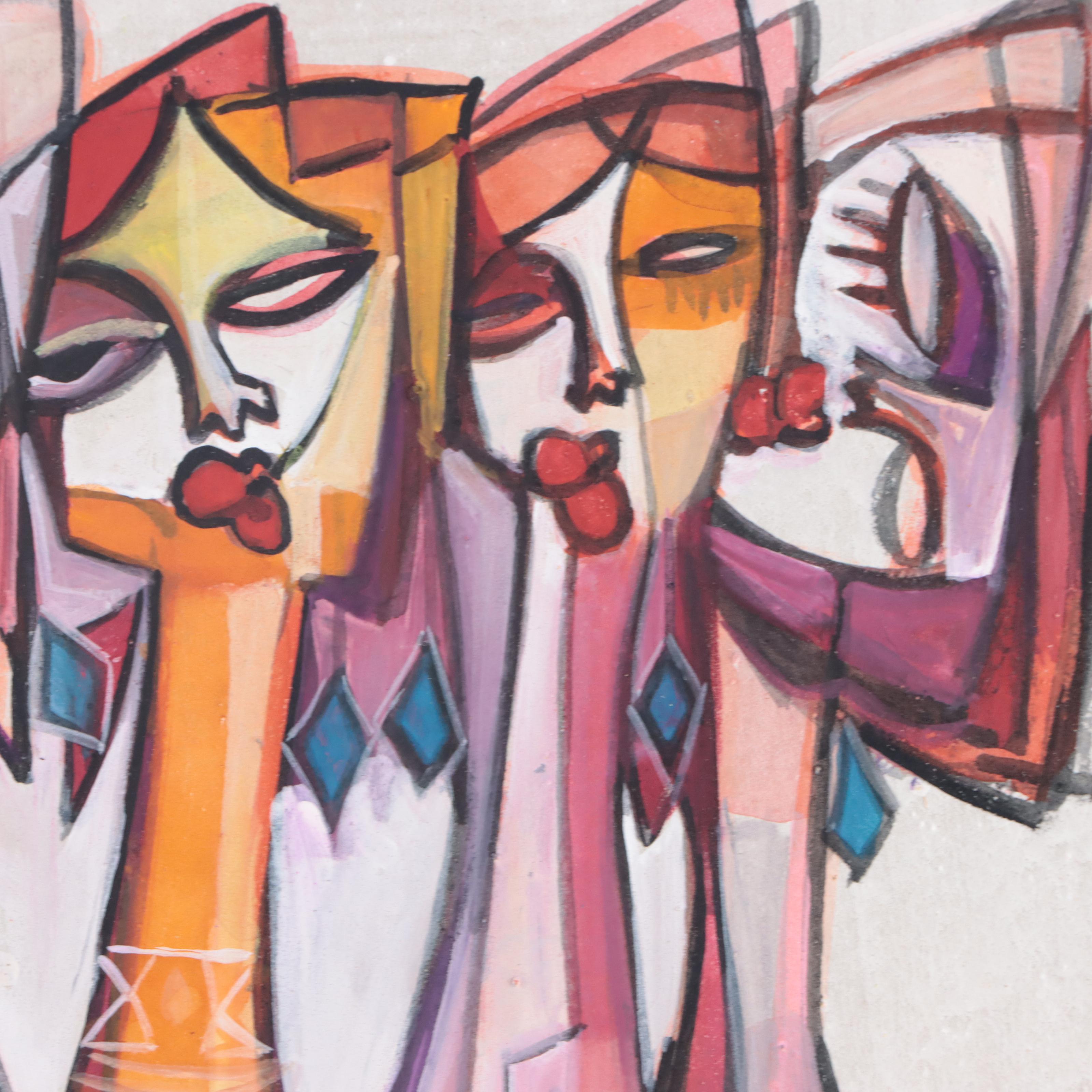 Ufuoma Evuarherhe Acrylic Painting "Celebration II," 2022